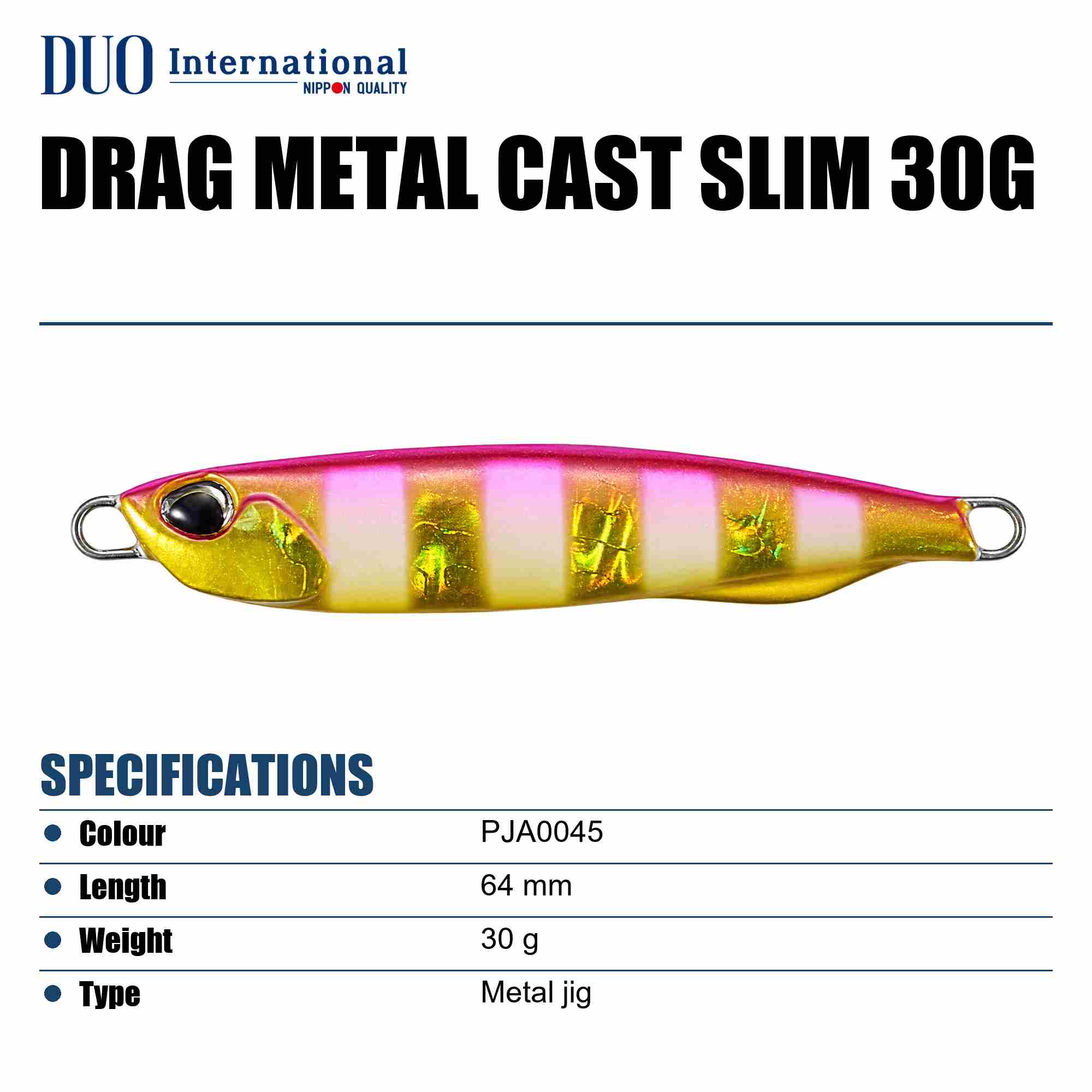 Duo Metal Jig Drag Metal Cast Slim 30 grams PJA0045 (8377)