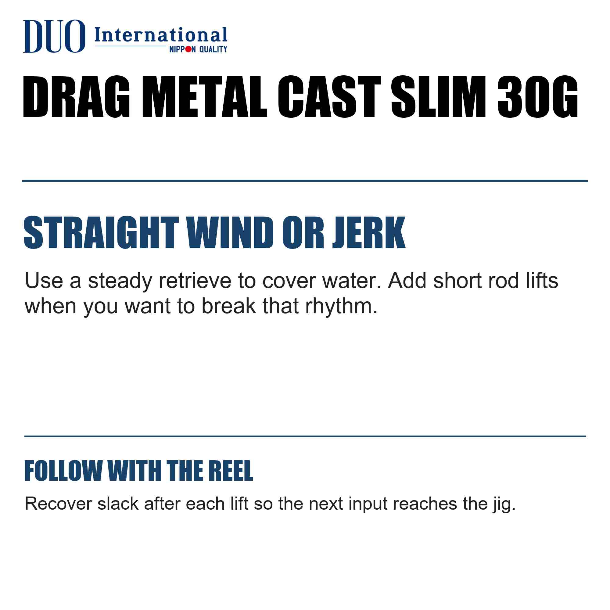Duo Metal Jig Drag Metal Cast Slim 30 grams PJA0045 (8377)
