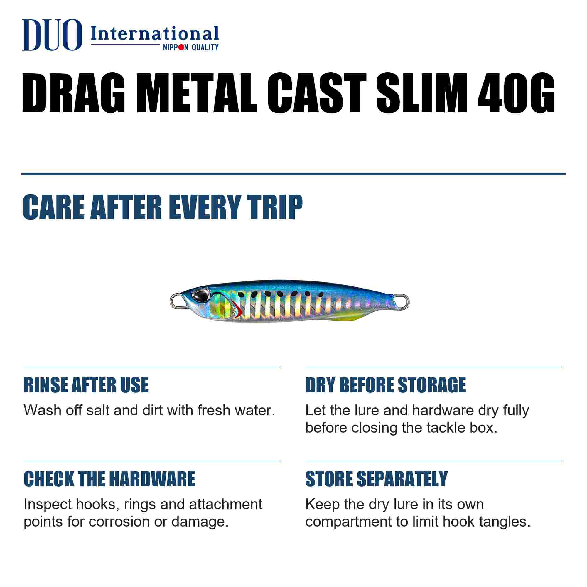 Duo Metal Jig Drag Metal Cast Slim 40 grams PHA0011 (8384)