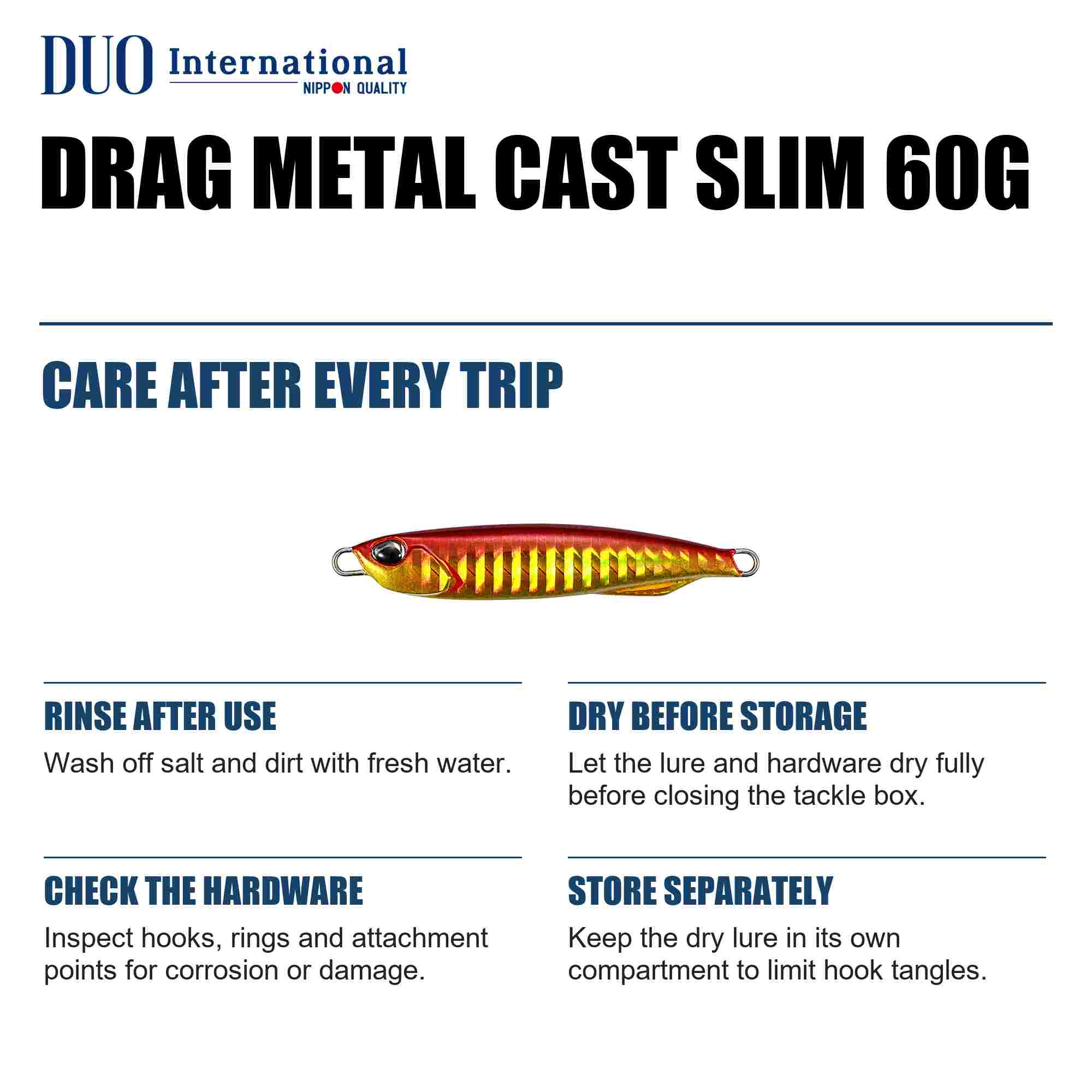 Duo Metal Jig Drag Metal Cast Slim 60 grams PHA0026 (8490)