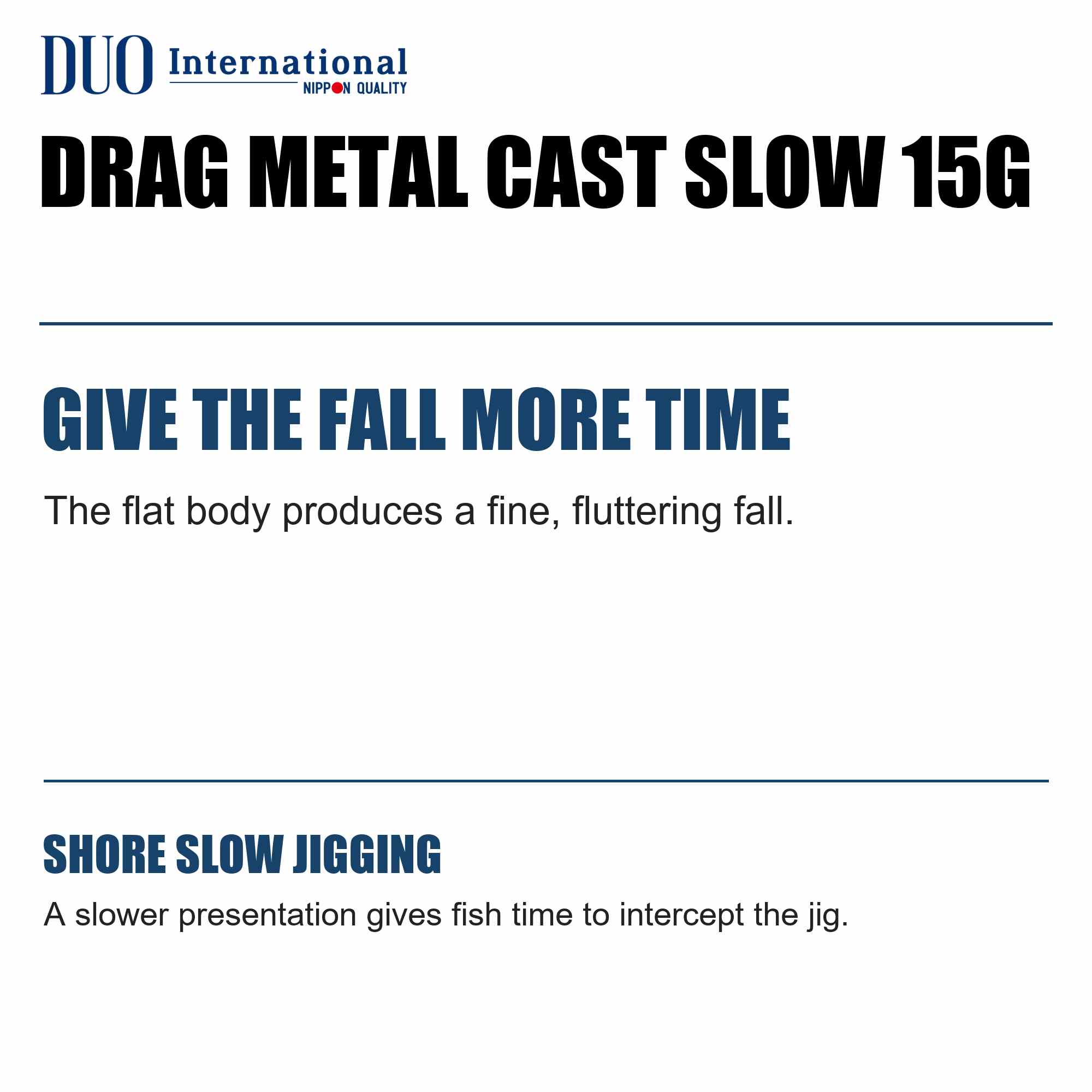 Duo Metal Jig Drag Metal Cast Slow 15 grams PHA0055 (0483)