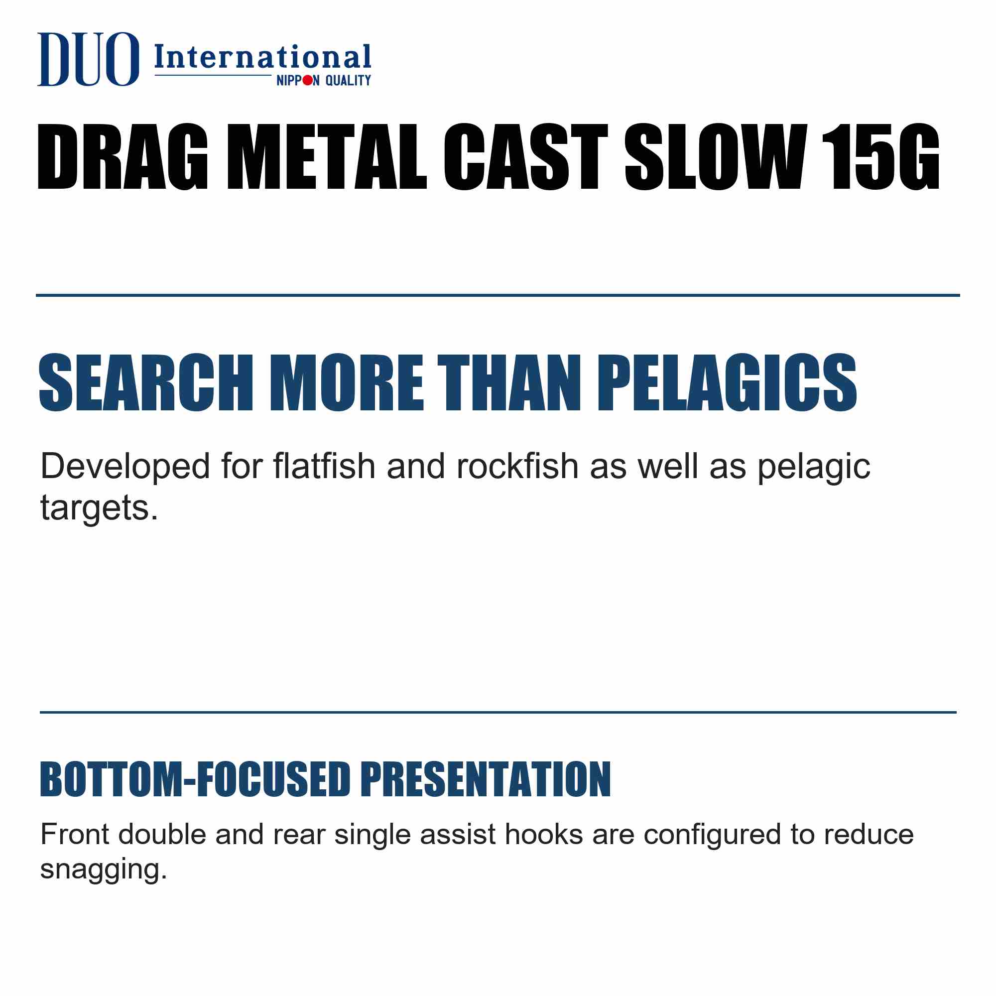Duo Metal Jig Drag Metal Cast Slow 15 grams PHA0055 (0483)