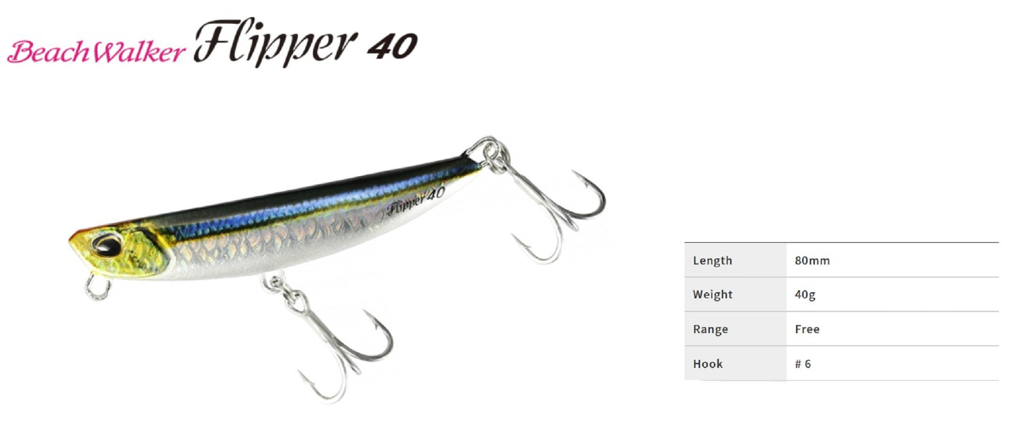Duo Beach Walker Flipper 40 grams 80 mm Sinking Lure GPA0380 (1831)