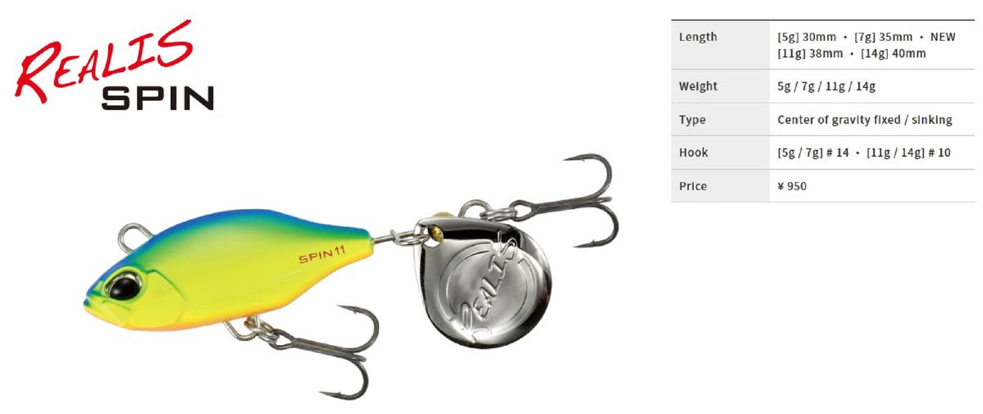 Duo Realis Spin 38mm 11 grams Spinner Bait Lure CDA4054 (4139)