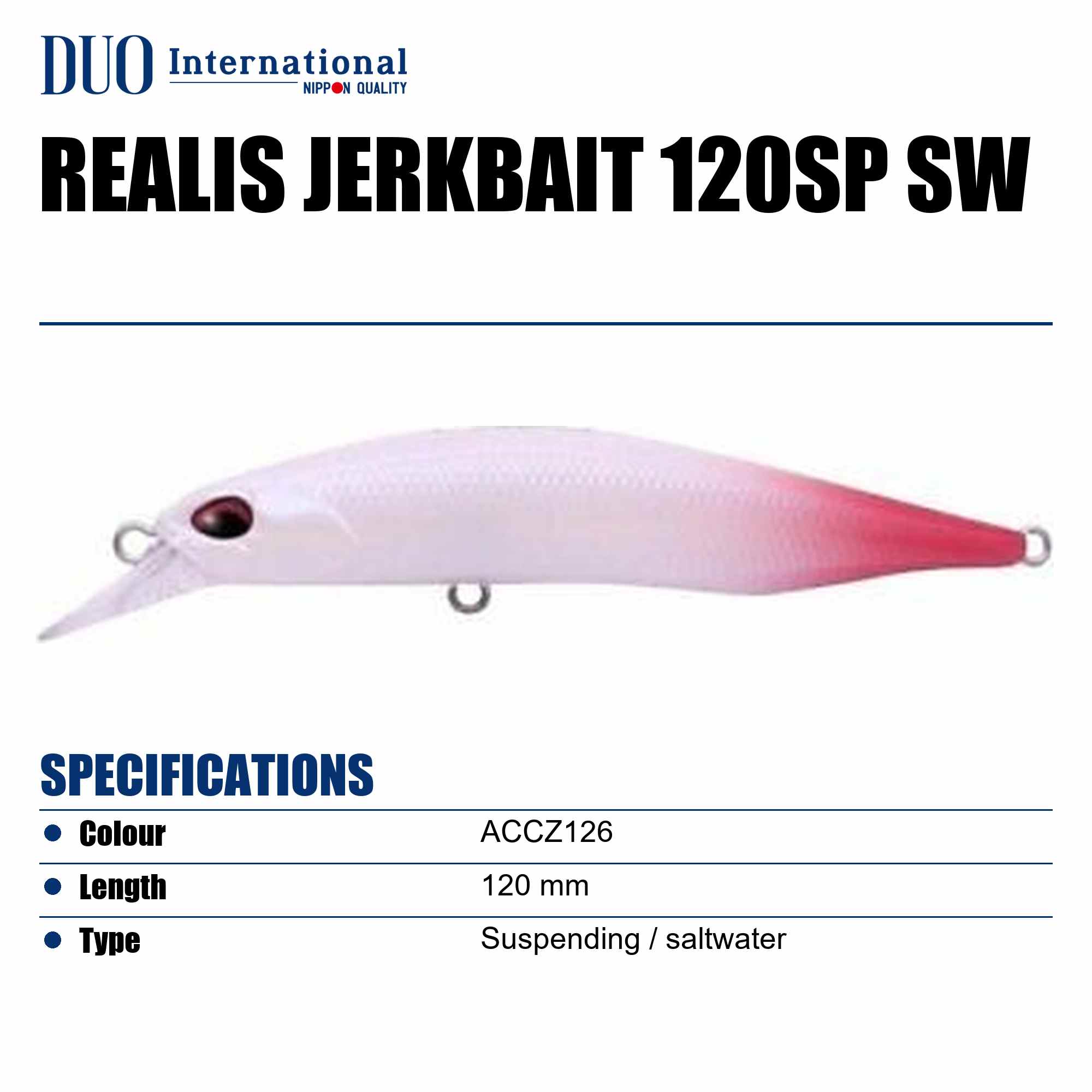 Duo Realis Jerkbait 120SP SW Suspend Lure ACCZ126 (8724)
