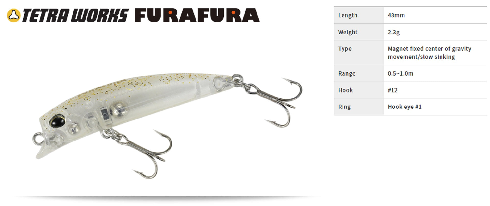 Duo Tetra Works Fura Fura 48 mm Sinking Lure CCC0390 (9707)