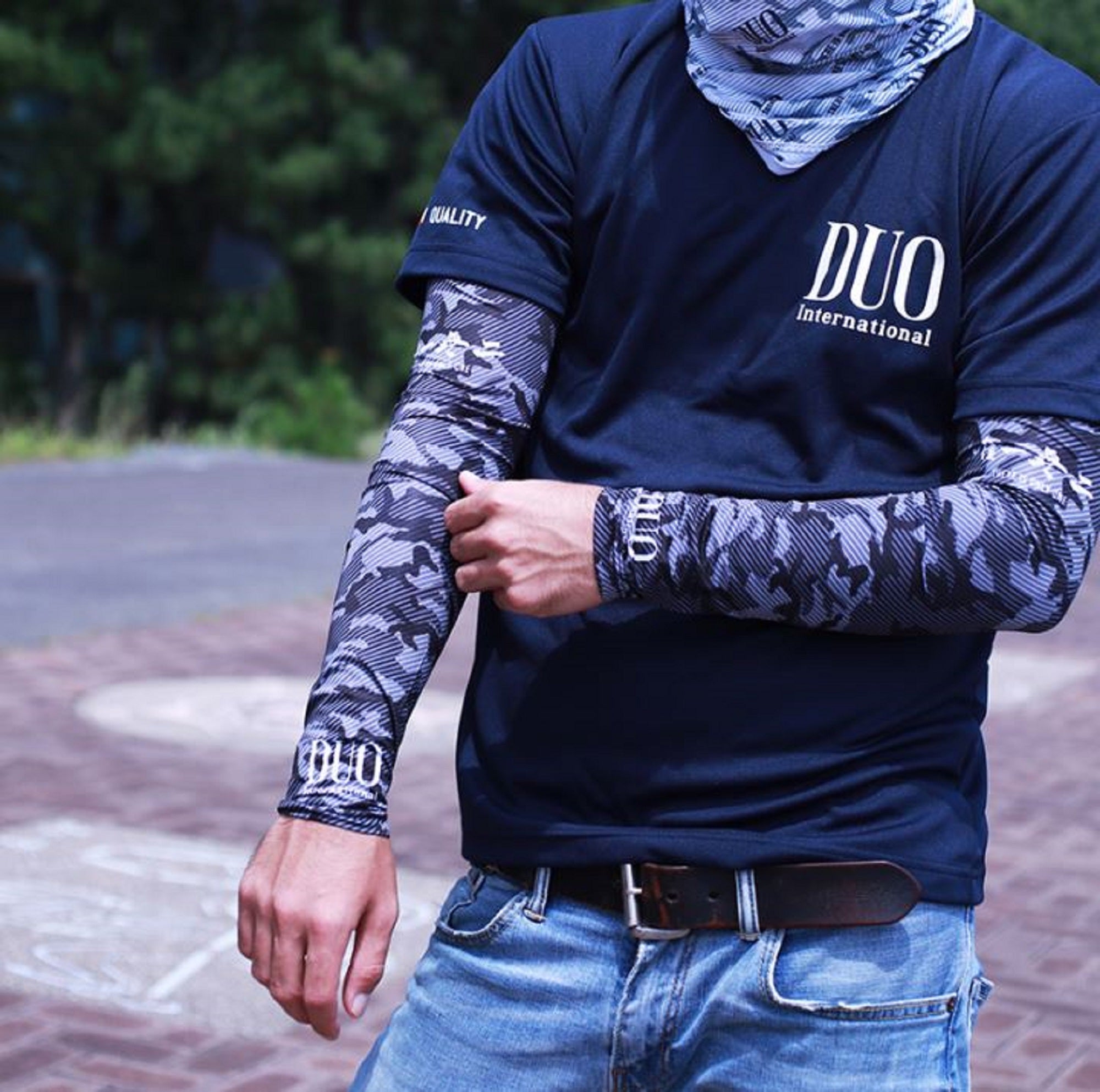 Duo Arm Sleeve Free Size Original Green Camou (1366)