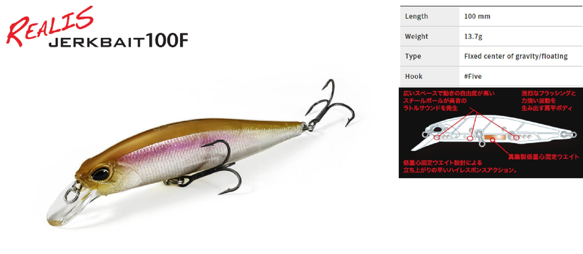 Duo Realis Jerkbait 100F Floating Lure GSA3159 (1526)
