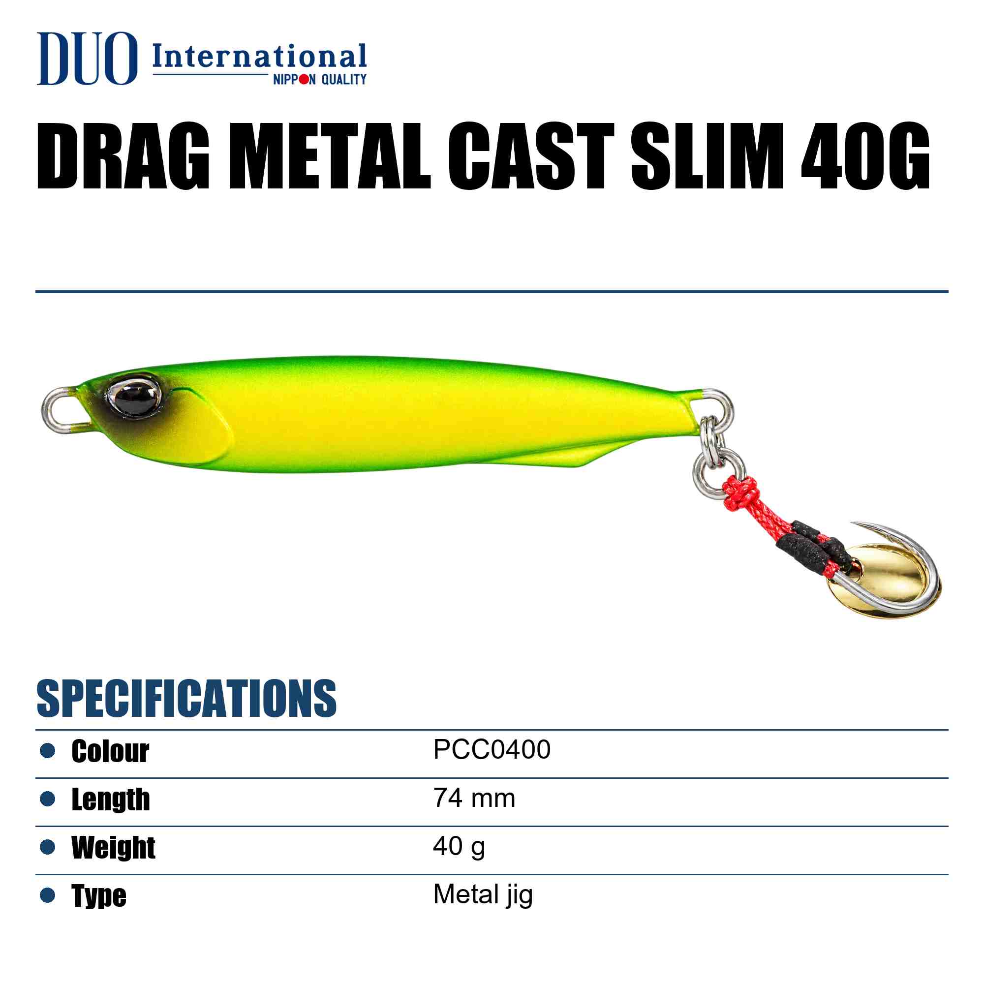 Duo Metal Jig Drag Metal Slim 40 grams PCC0400 (2950)