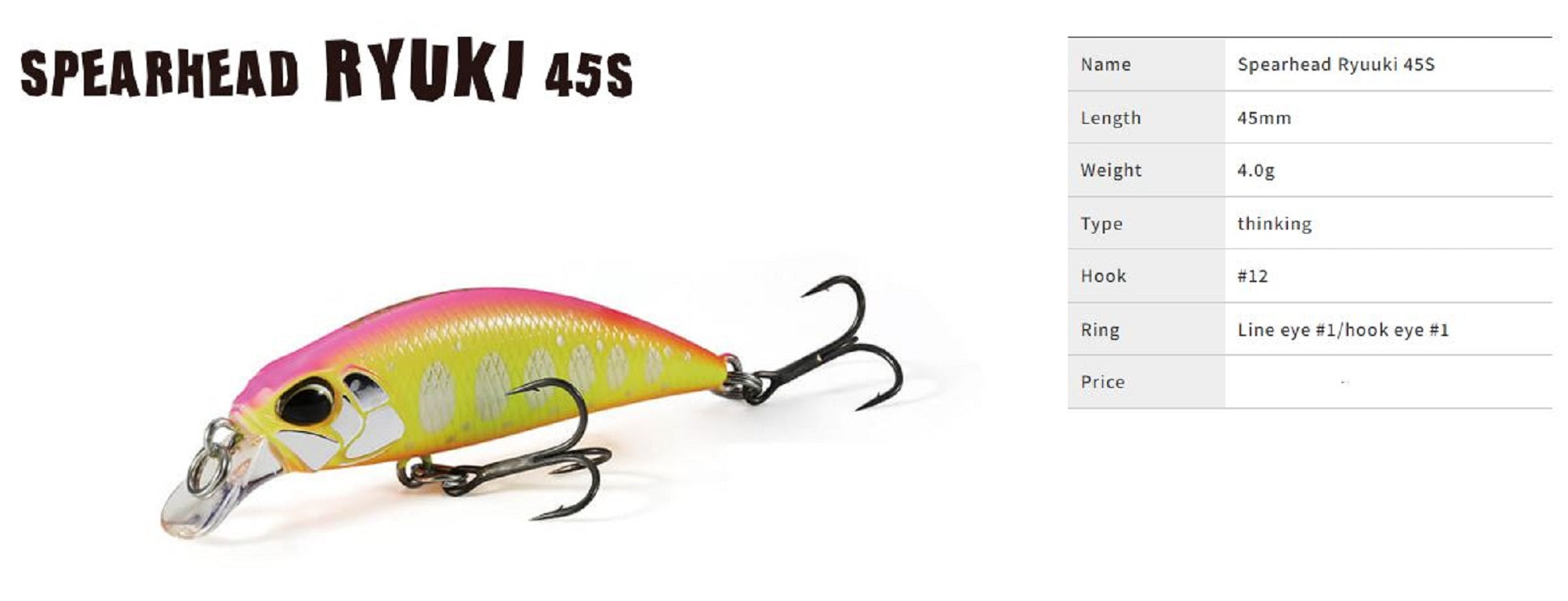 Duo Spearhead Ryuki 45S Sinking Lure ACCZ049 (3599)