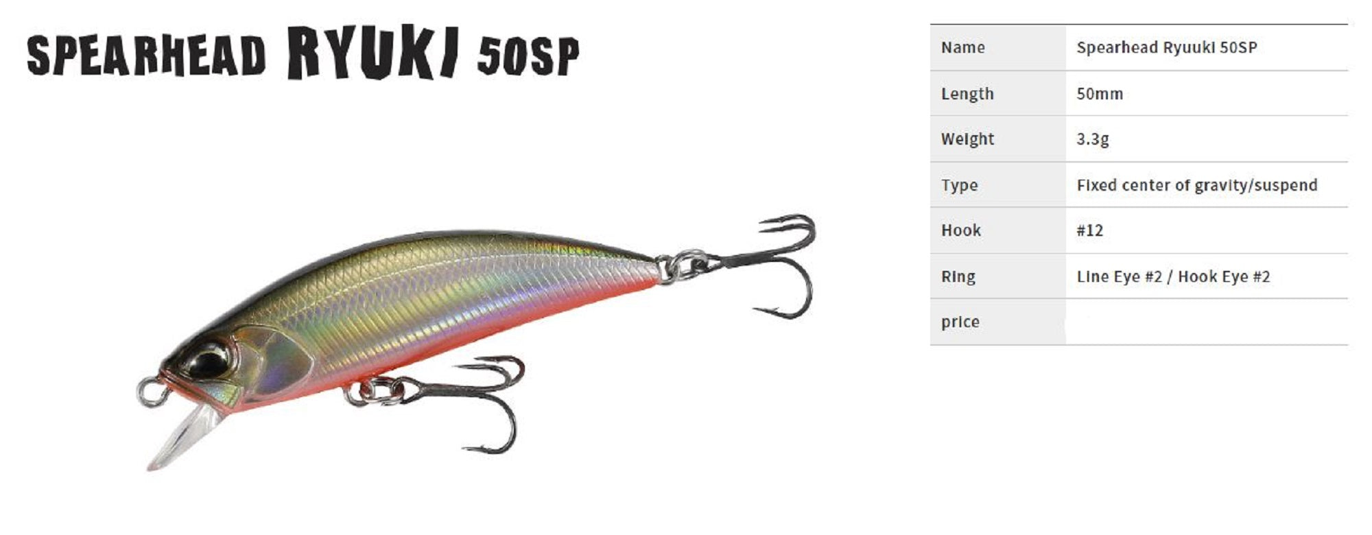 Duo Spearhead Ryuki 50SP Suspend Lure AHA4006 (8020)
