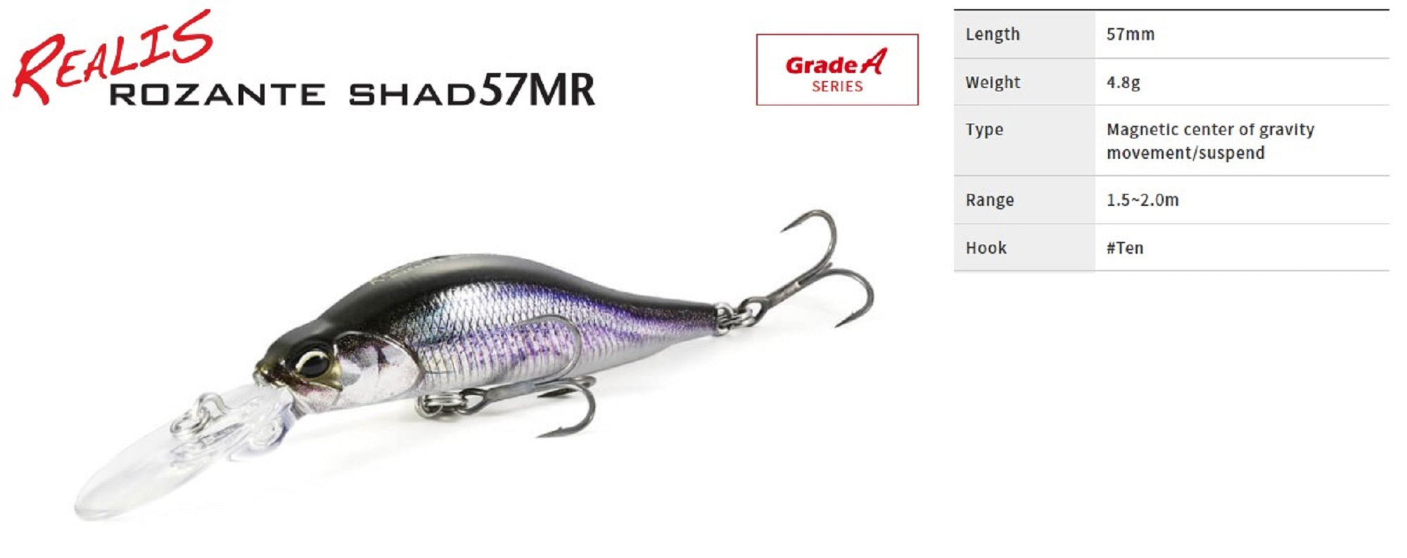 Duo Realis Rozante Shad 57 MR Suspend Lure ADA3033 (9201)