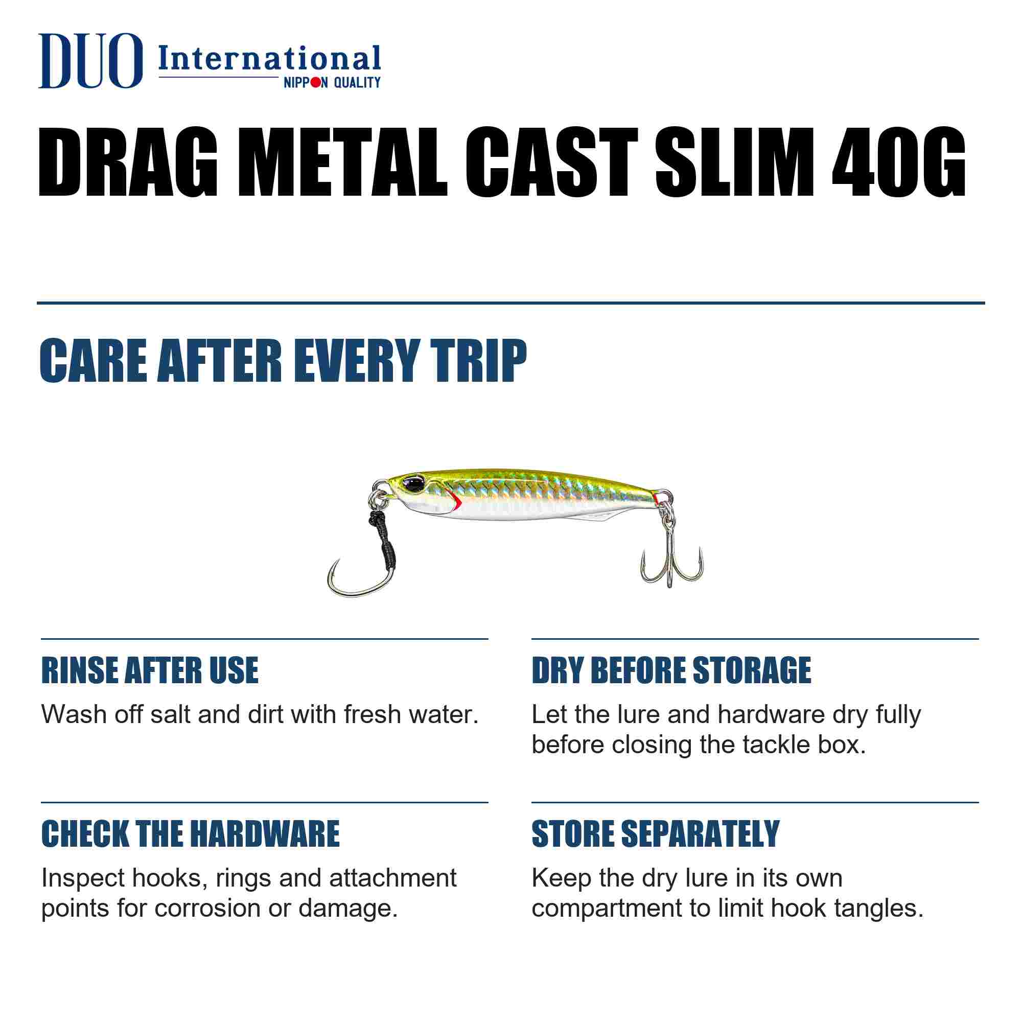 Duo Metal Jig Drag Metal Cast Slim 40 grams PHA0006 (0733)