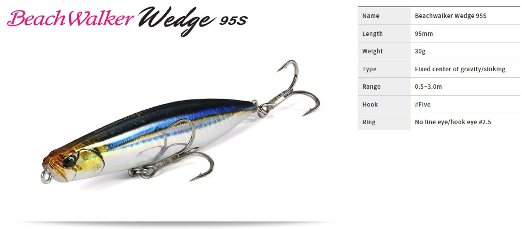Duo Beach Walker Wedge 95 mm 30 grams Sinking Lure CCCZ184 (7565)