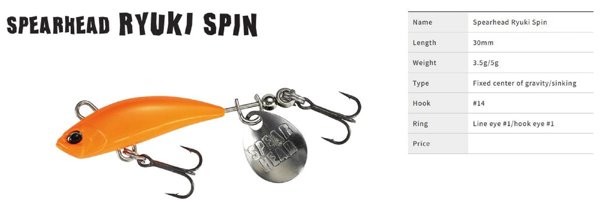 Duo Ryuki Spin 30 3.5 grams Sinking Lure CPA4009 (9101)