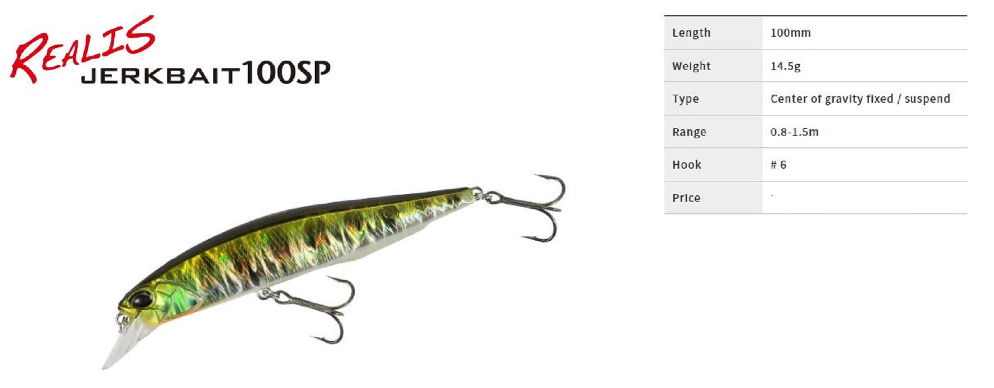 Duo Realis Jerkbait 100SP Suspend Lure APA3289 (1470)