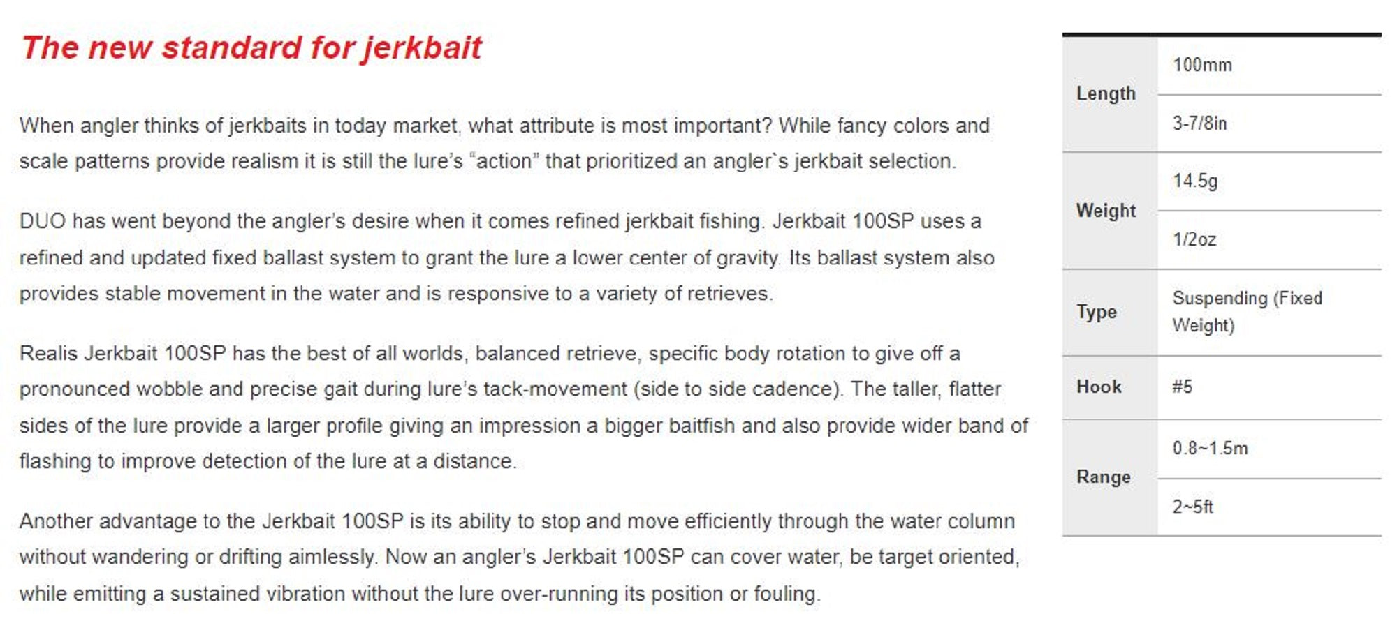 Duo Realis Jerkbait 100SP Suspend Lure CCC3314 (1500)