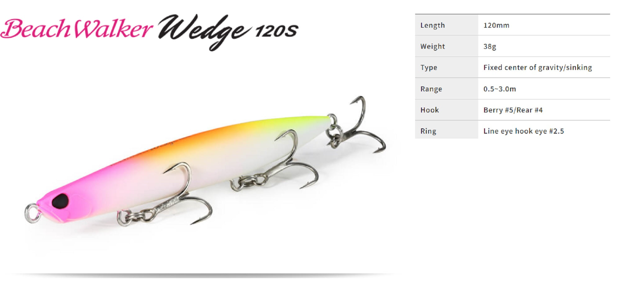 Duo Beach Walker Wedge 120 mm 38 grams Sinking Lure APA0081 (5836)