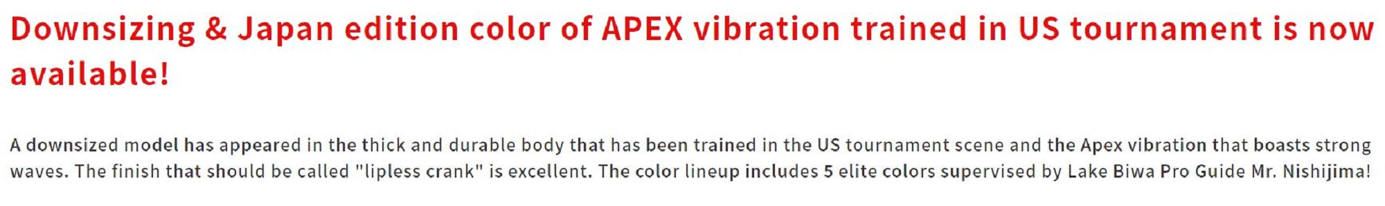 Duo Realis Apex Tune Vibration F85 Sinking Lure DPA3298 (8233)