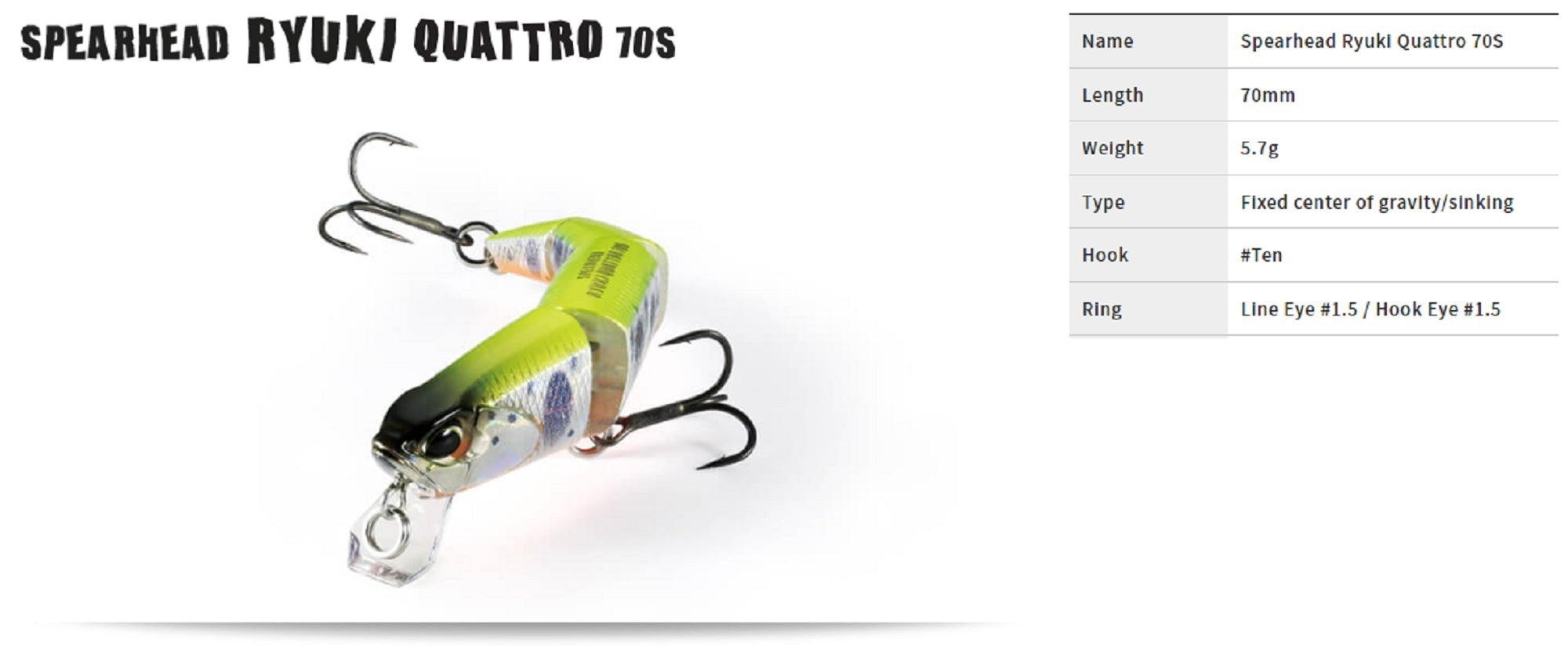 Duo Spearhead Ryuki 70S Quattro Sinking Lure GDA4059 (1790)