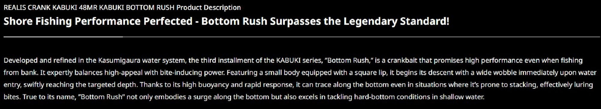 Duo Realis Crank Kabuki 48MR Kabuki Bottom Rush Floatin Lure ACC3292 0297