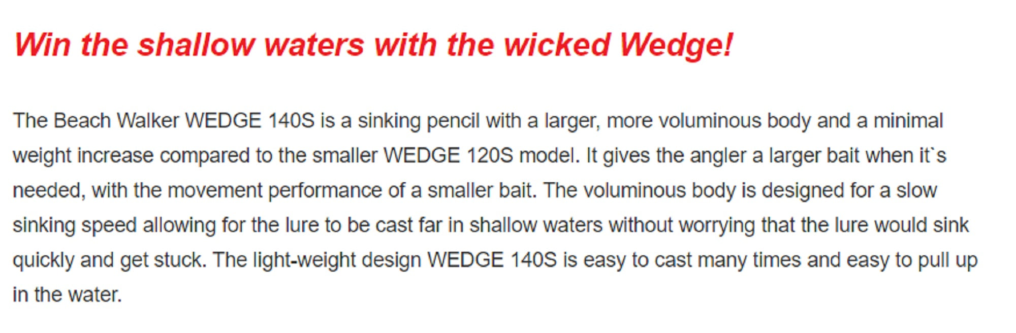 Duo Beach Walker Wedge 140 mm 40 grams Sinking Lure SNA0534 (0990)