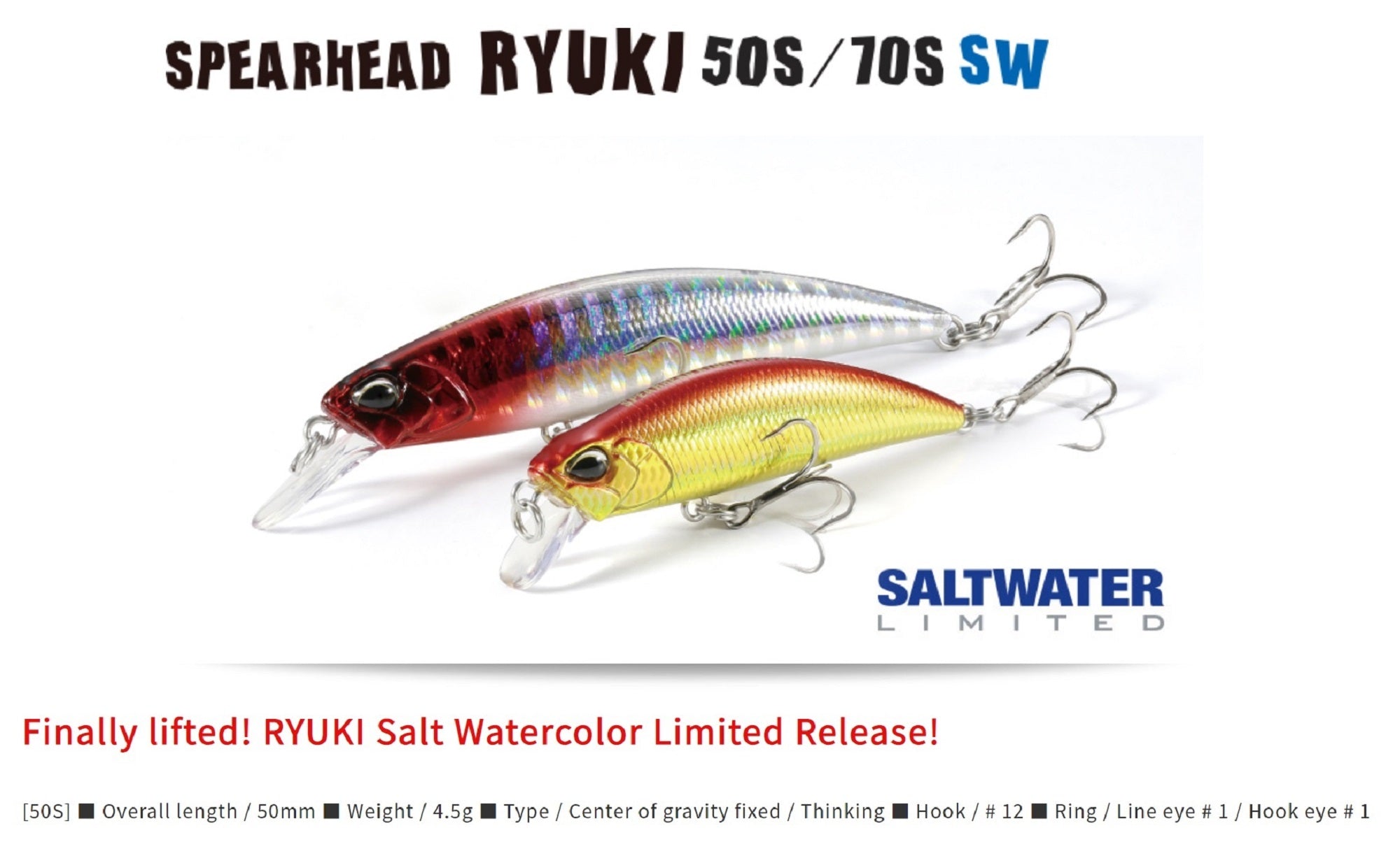 Duo Spearhead Ryuki 50S SW Sinking Lure LMA0083 (1874)