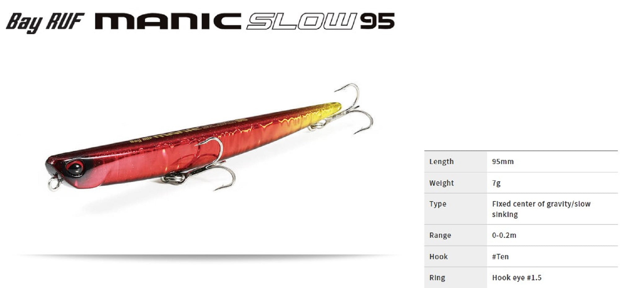Duo Bay Ruf Manic 95 Slow Sinking Lure CCC0579 (5261)
