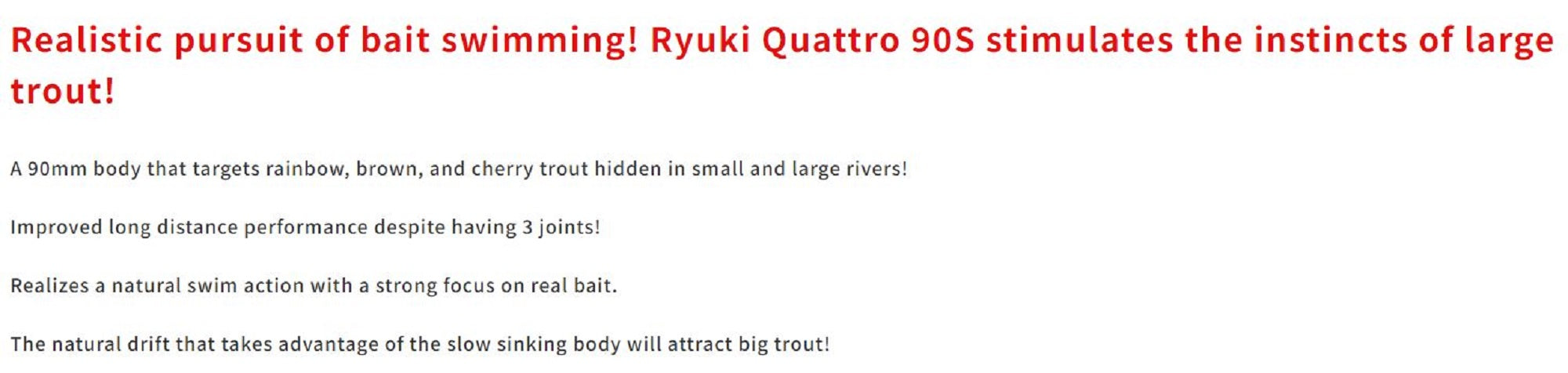 Duo Spearhead Ryuki 90S Quattro Sinking Lure CSA0026 (8125)