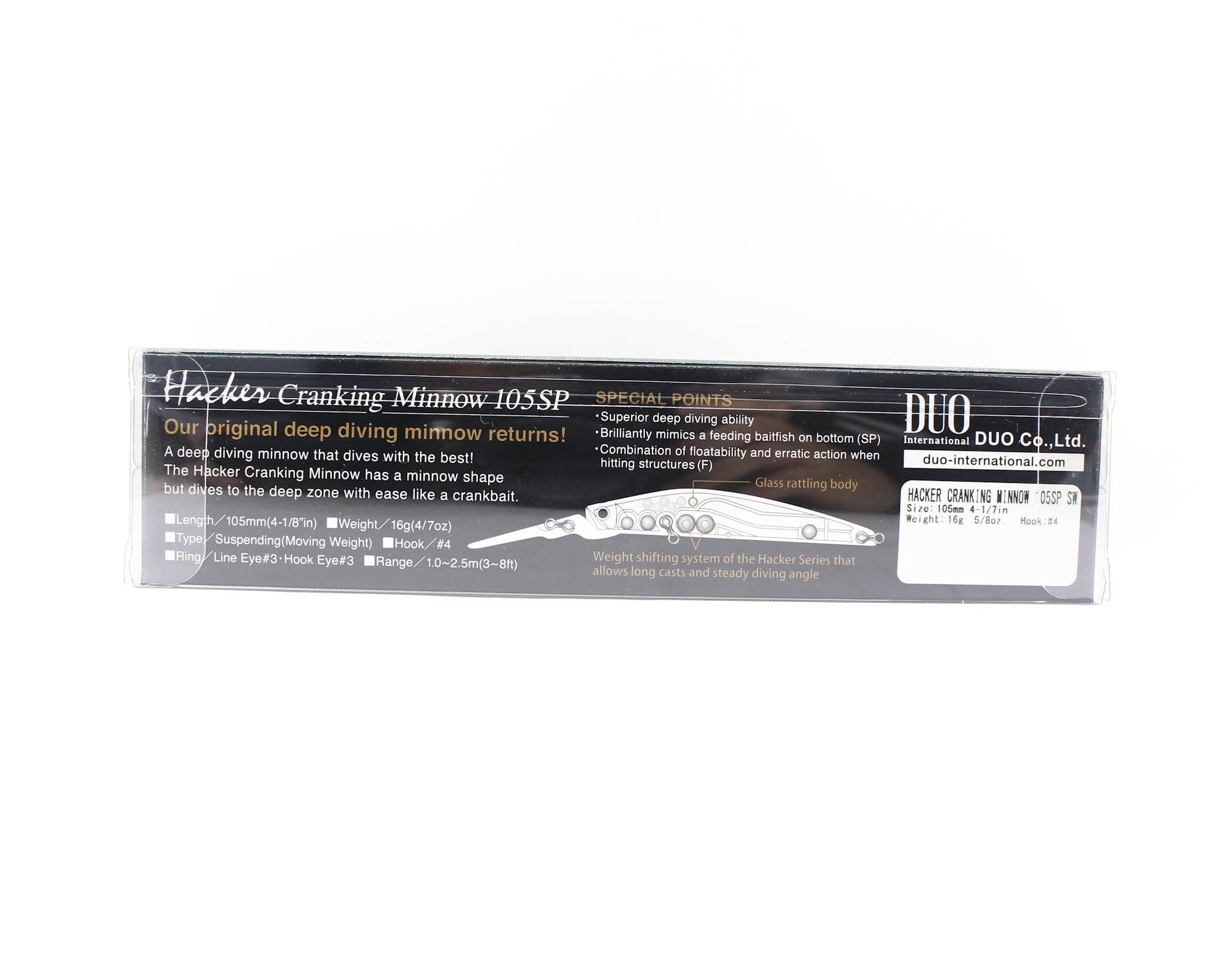 Duo Hacker Slaver Cranking Minnow 105SP SW Suspend Lure AHA0011 (8705)