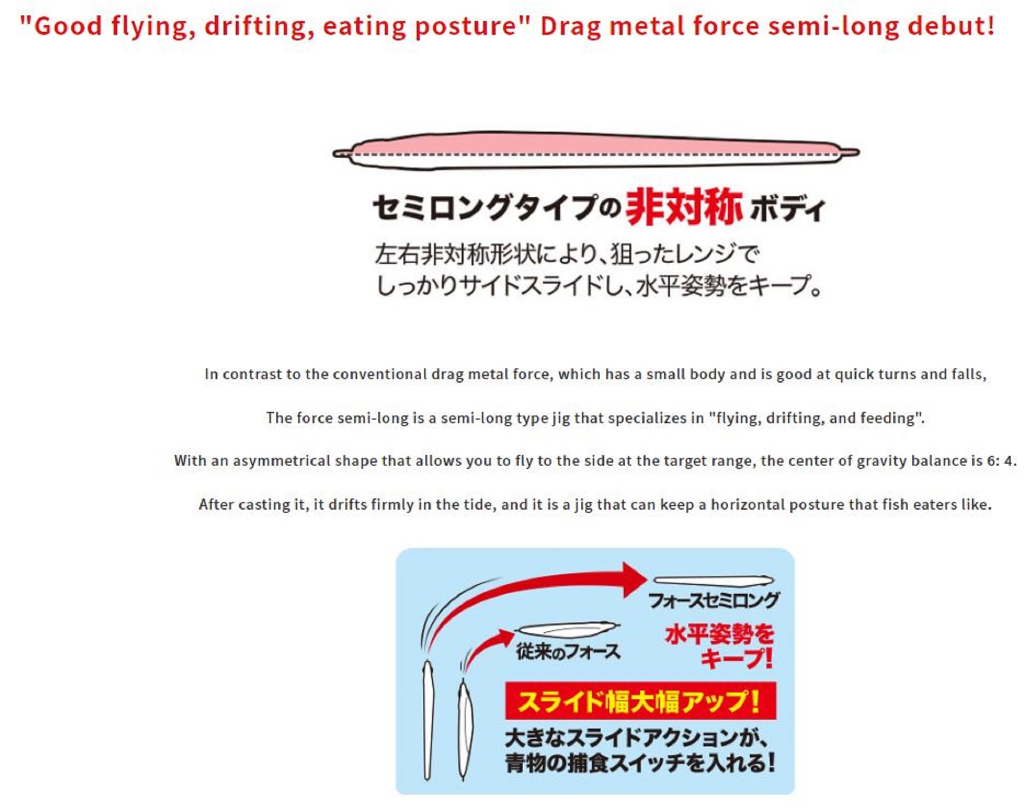 Duo Metal Jig Drag Metal Force Semi Long 200 grams PPA0600 (0050)