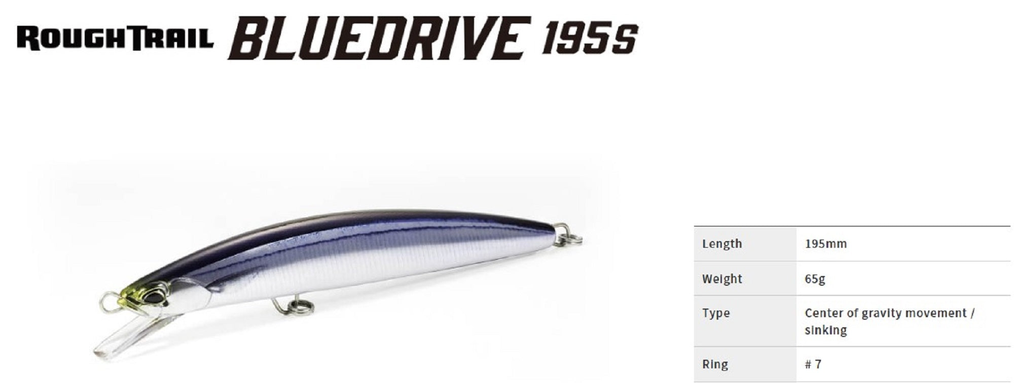 Duo Rough Trail Blue Drive 195S 65 gram Sinking Lure CPA0523 (4577)