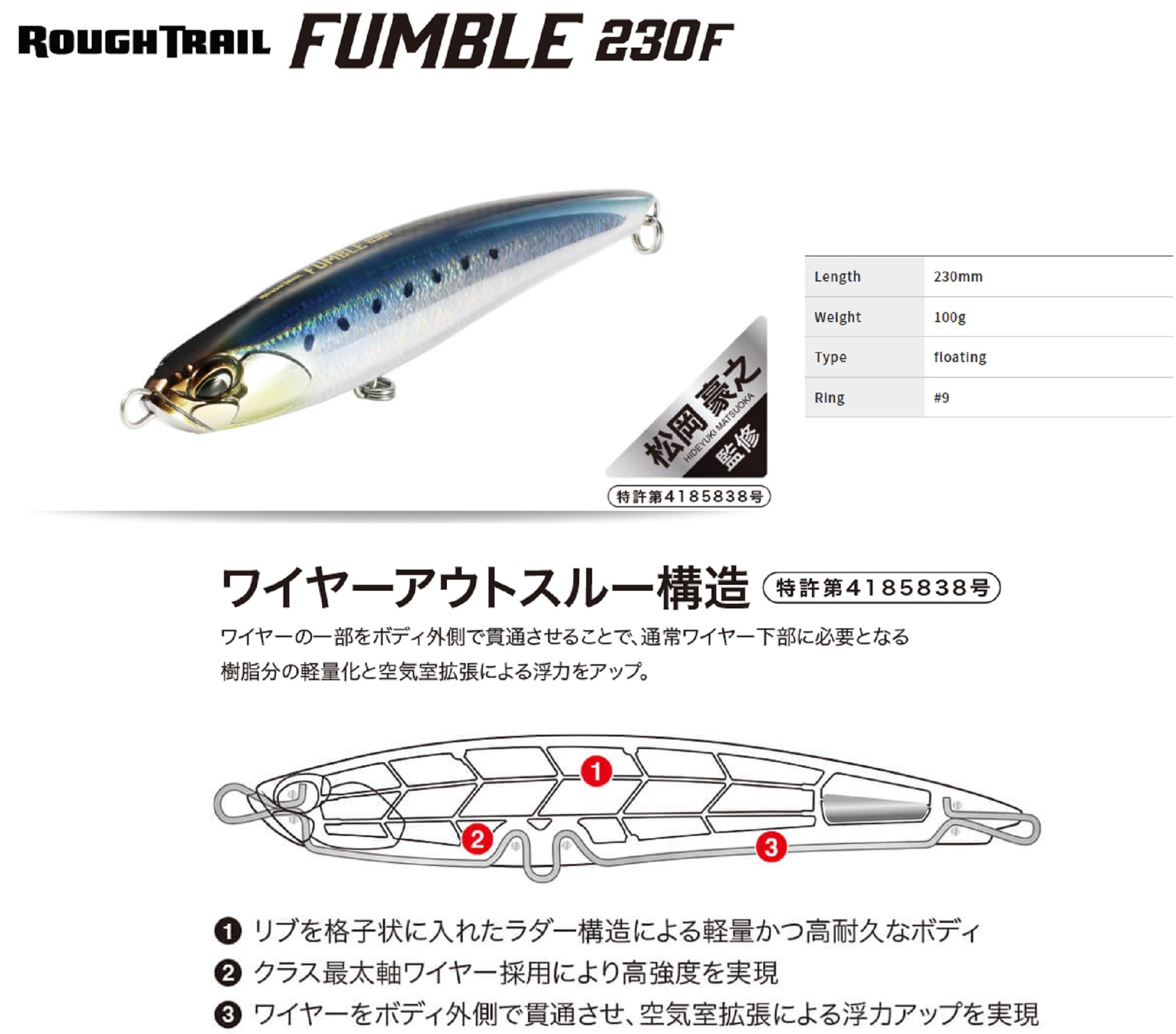 Duo Rough Trail Fumble 230F Floating Lure CYA0866 (5024)