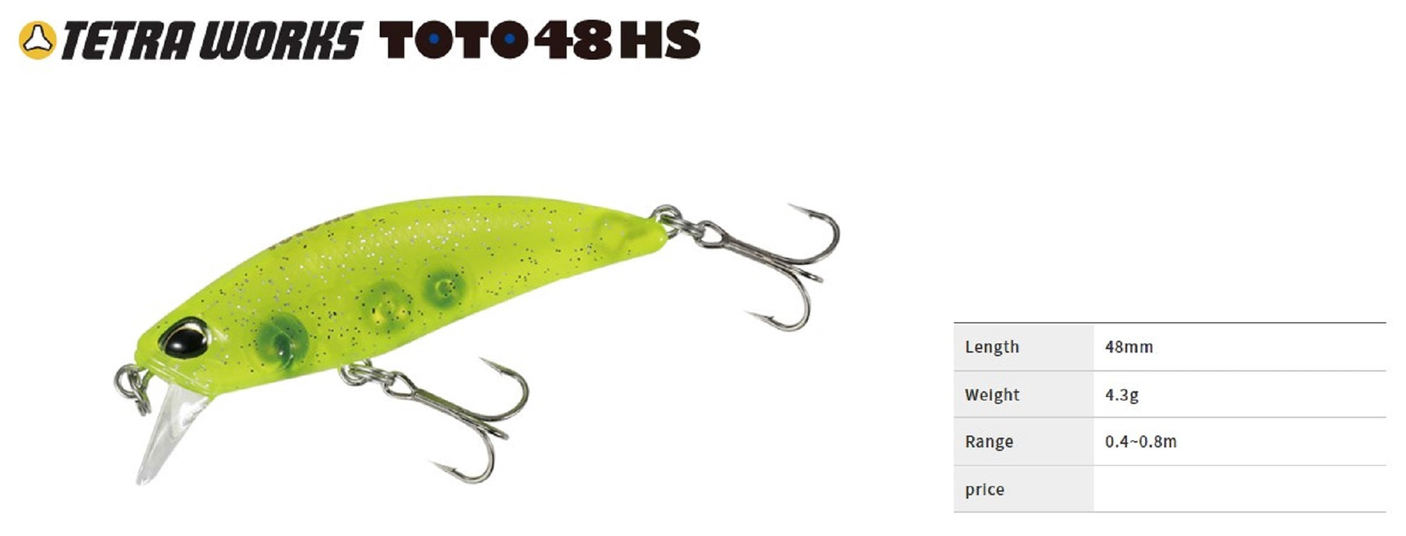 Duo Tetra Works Toto 48 HS Heavy Sinking Lure CNA0842 (5871)