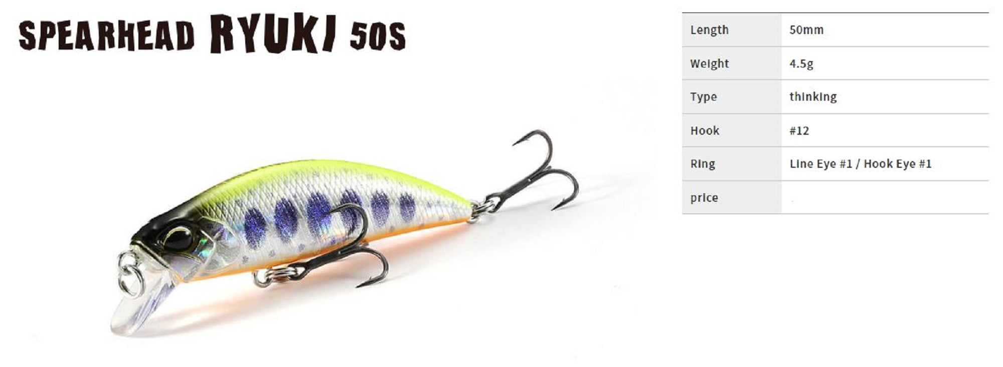 Duo Spearhead Ryuki 50S Sinking Lure CCC3357 (6014)