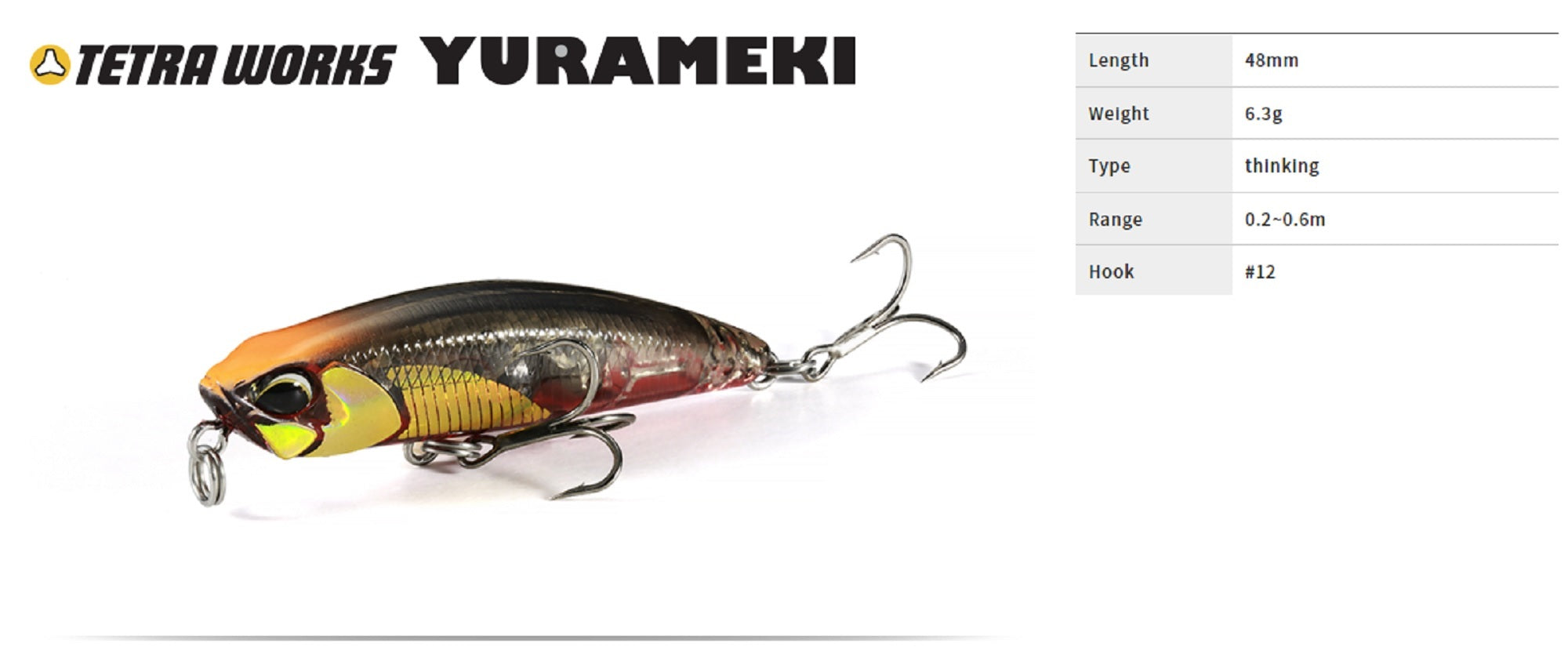 Duo Tetra Works Yurameki 48 mm Sinking Lure CPA0608 (6632)