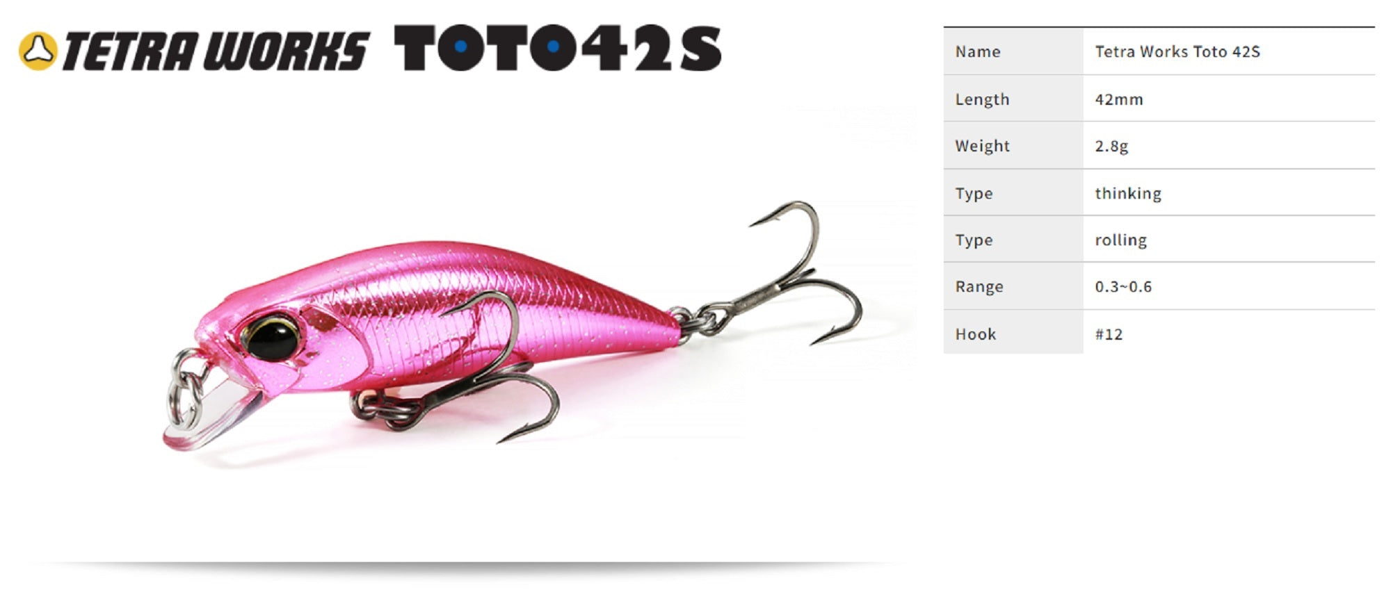 Duo Tetra Works Toto 42 mm Sinking Lure CPA0608 (6731)