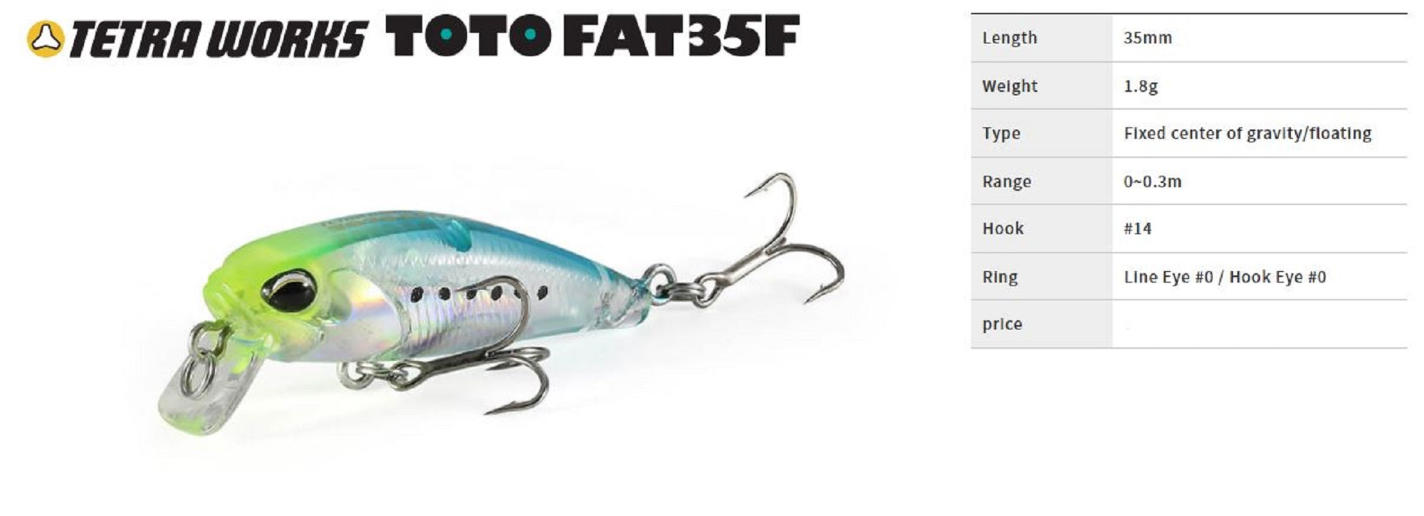 Duo Tetra Works Toto Fat 35F Floating Lure CEA0656 (9732)