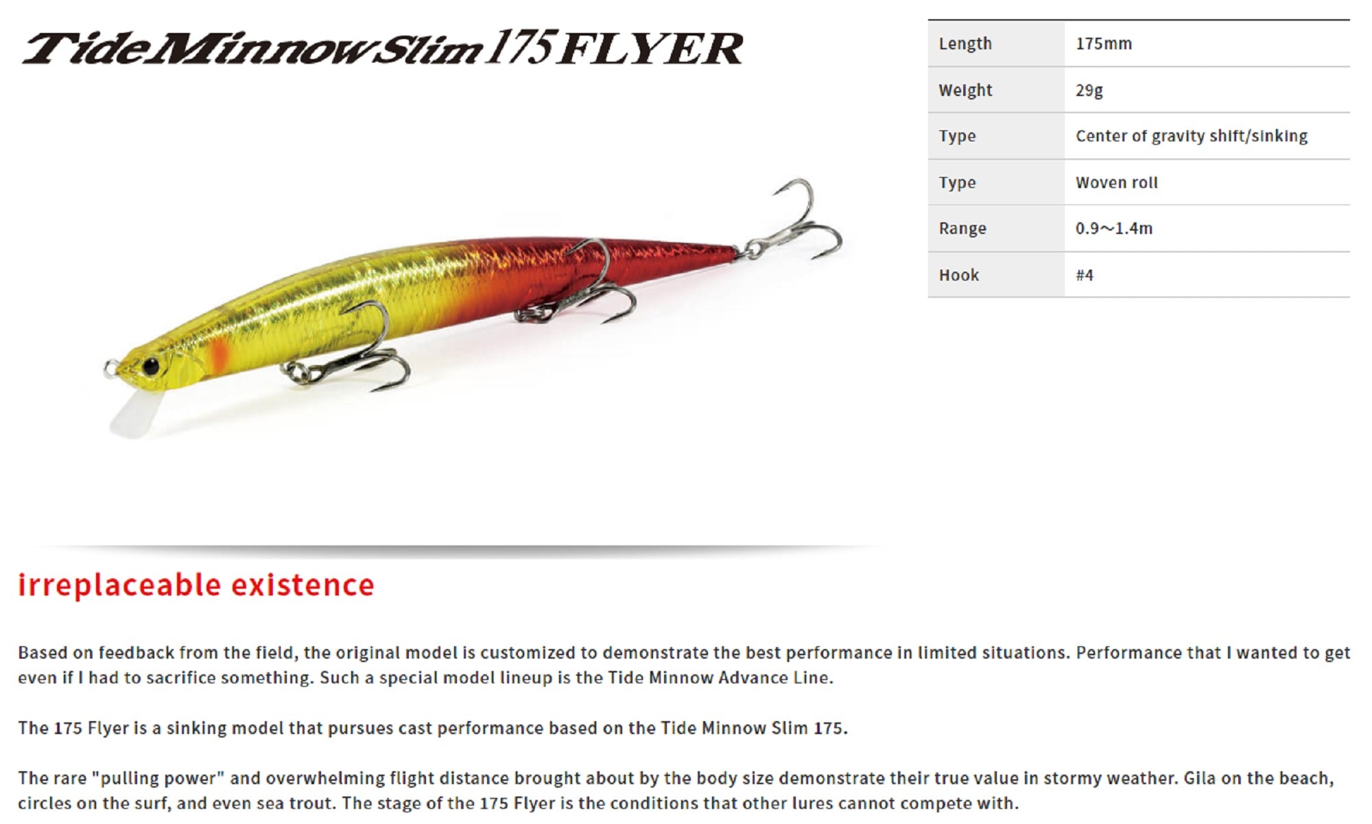 Duo Tide Minnow Flyer Slim 175 Sinking Lure CHN0134 (0035)