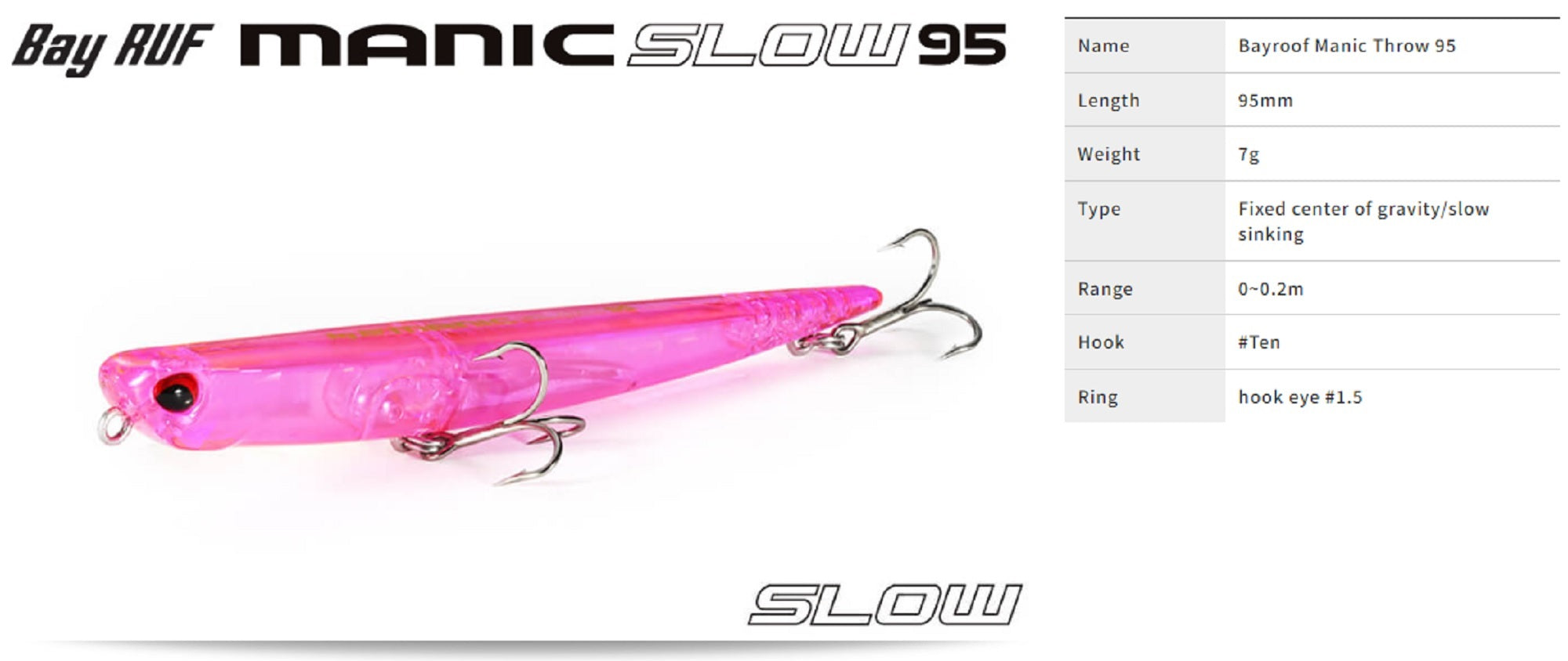 Duo Bay Ruf Manic 95 Slow Sinking Lure CLA0618 (2466)