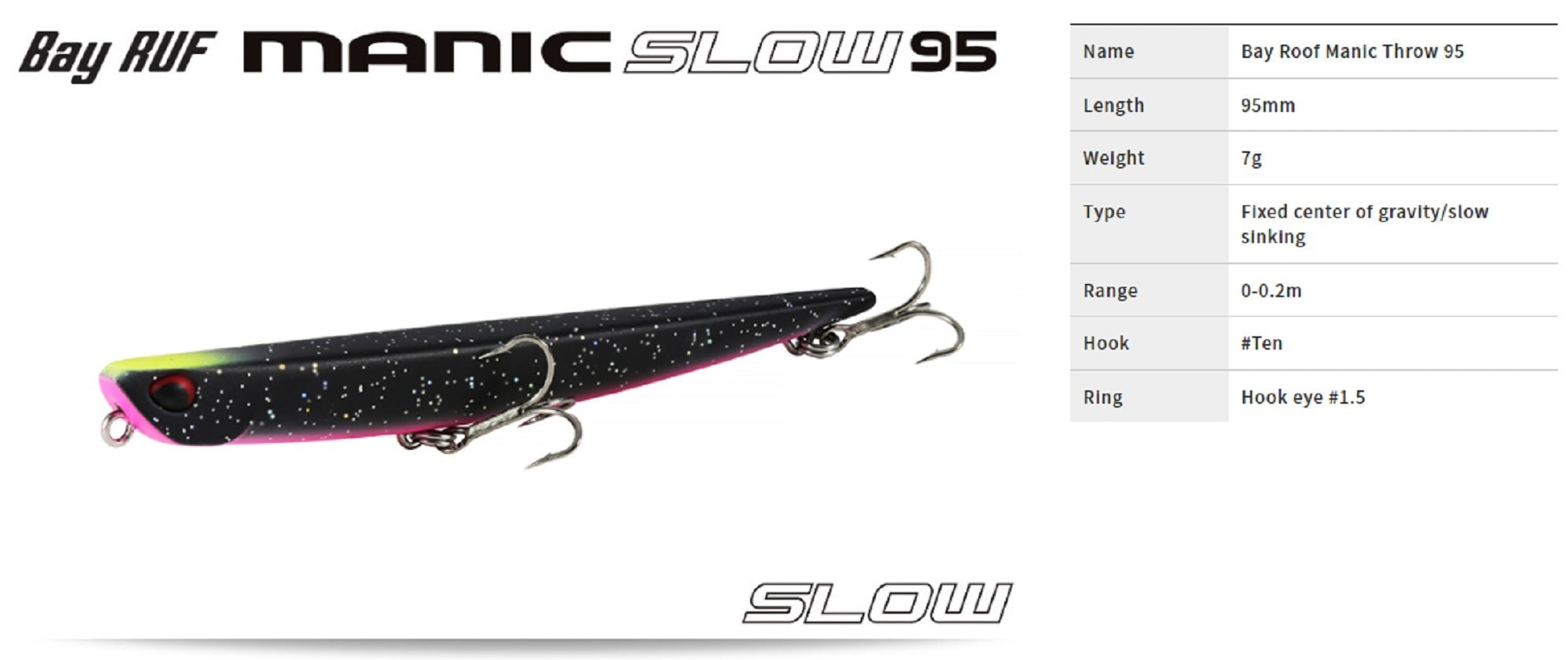 Duo Bay Ruf Manic 95 Slow Sinking Lure CNA0842 (2473)
