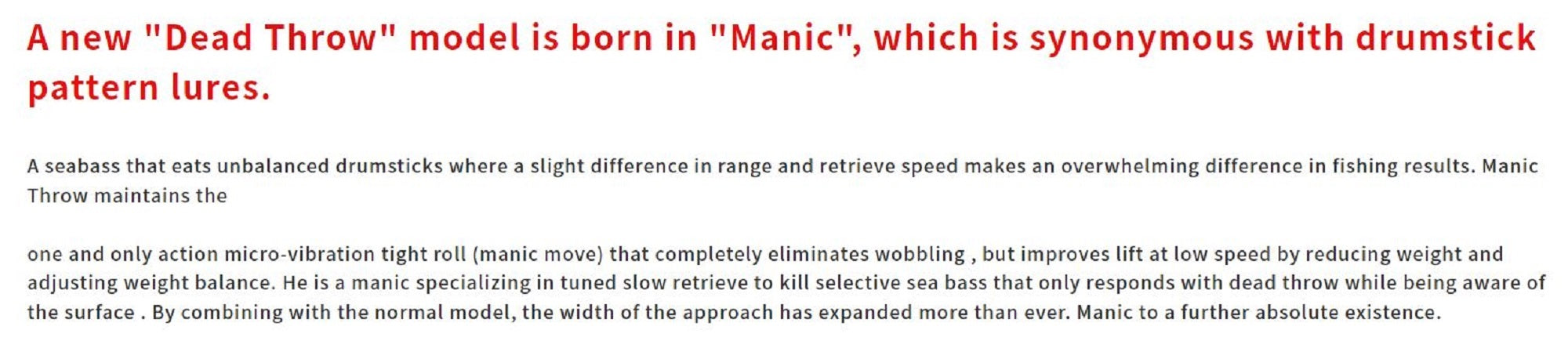 Duo Bay Ruf Manic 95 Slow Sinking Lure CPA0057 (2503)
