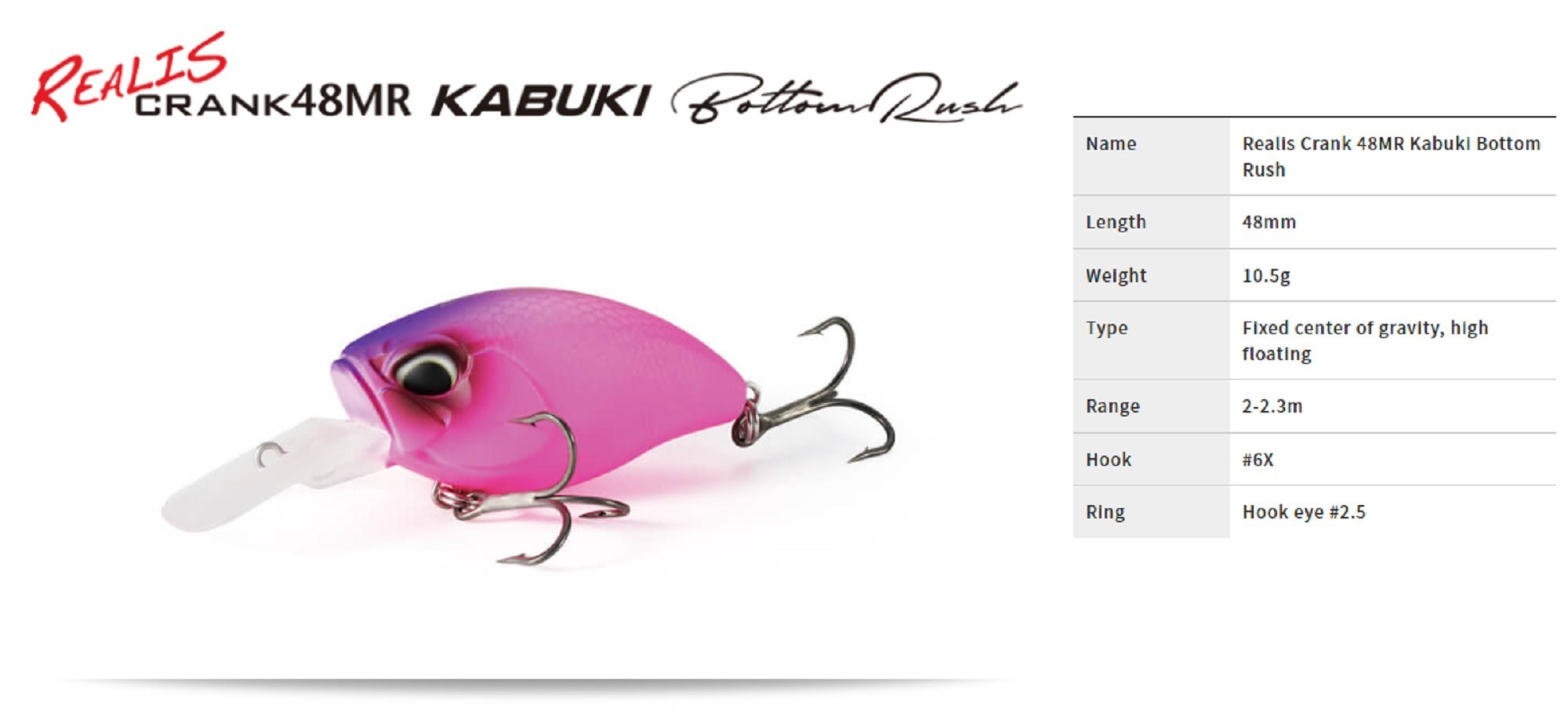 Duo Realis Crank Kabuki 48MR Kabuki Bottom Rush Floatin Lure ACC3381 (4828)