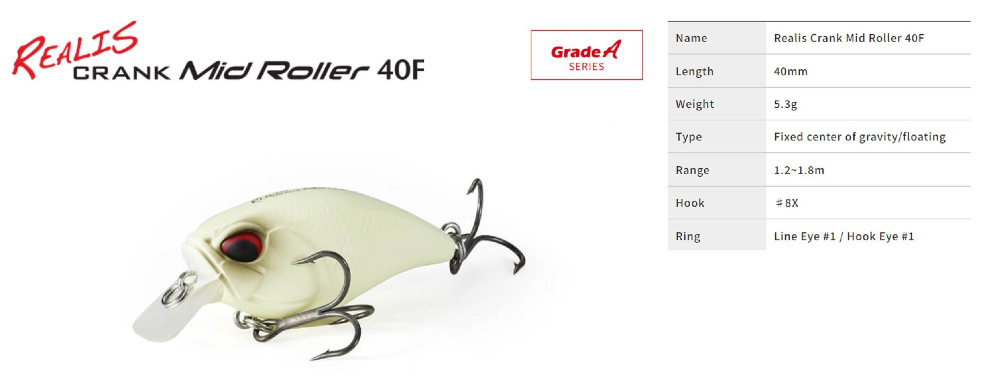 Duo Realis Crank Mid Roller 40 Floating Lure CCC3517 (5221)