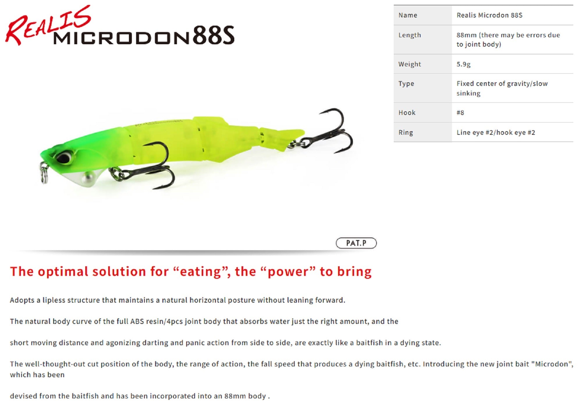 Duo Realis Microdon 88S Sinking Lure CCC3516 (5627)