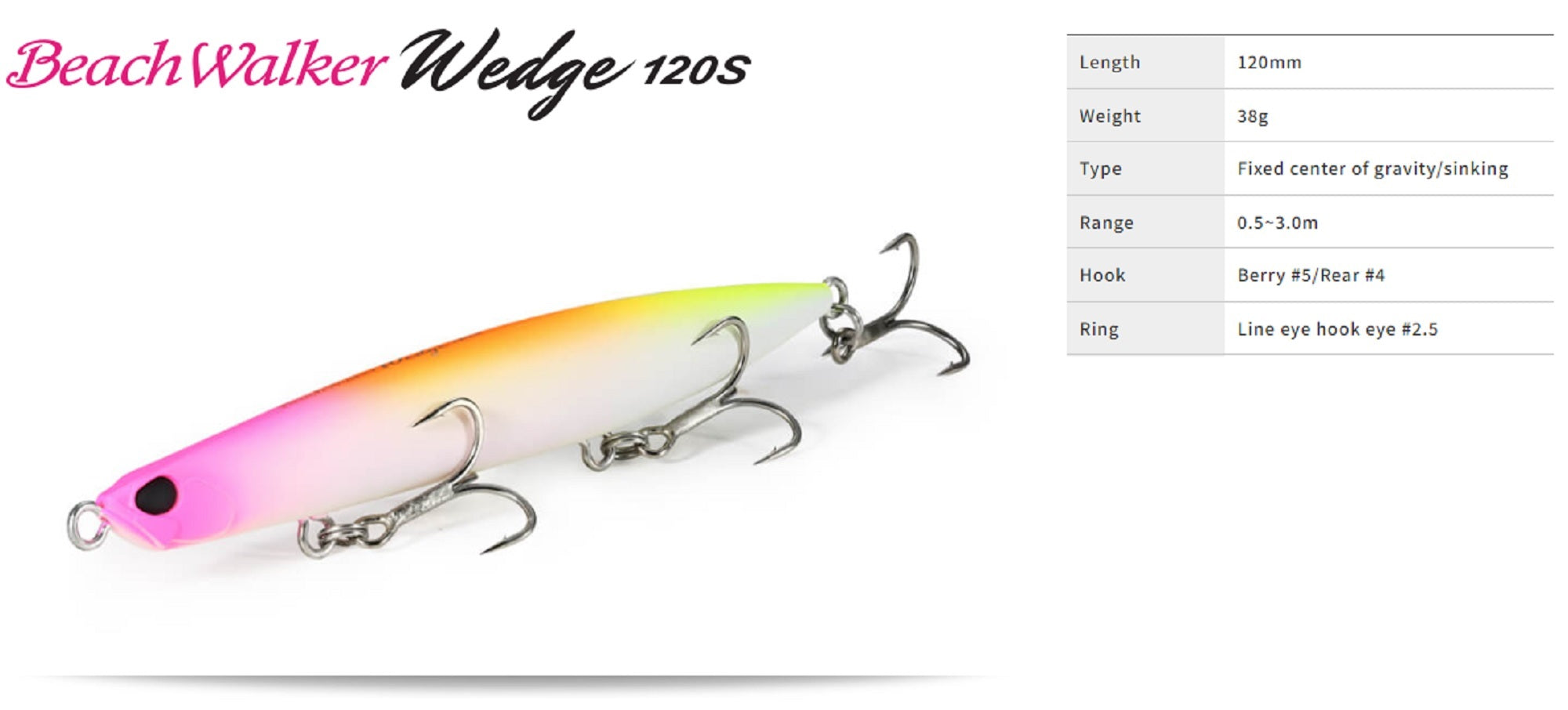Duo Beach Walker Wedge 120 mm 38 grams Sinking Lure ACC0672 (6112)