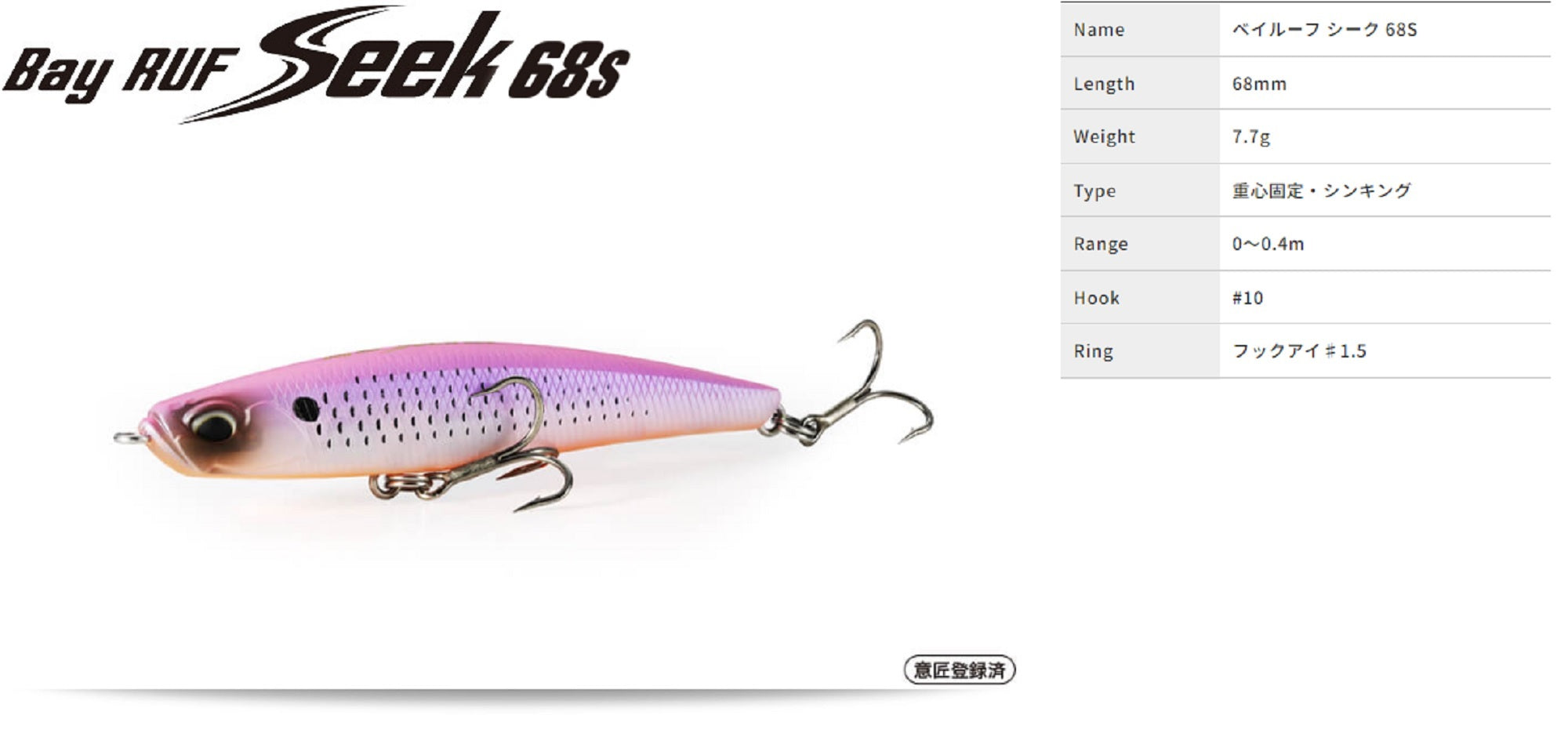 Duo Bay Ruf Seek 68S Sinking Lure CCC0675 (6150)
