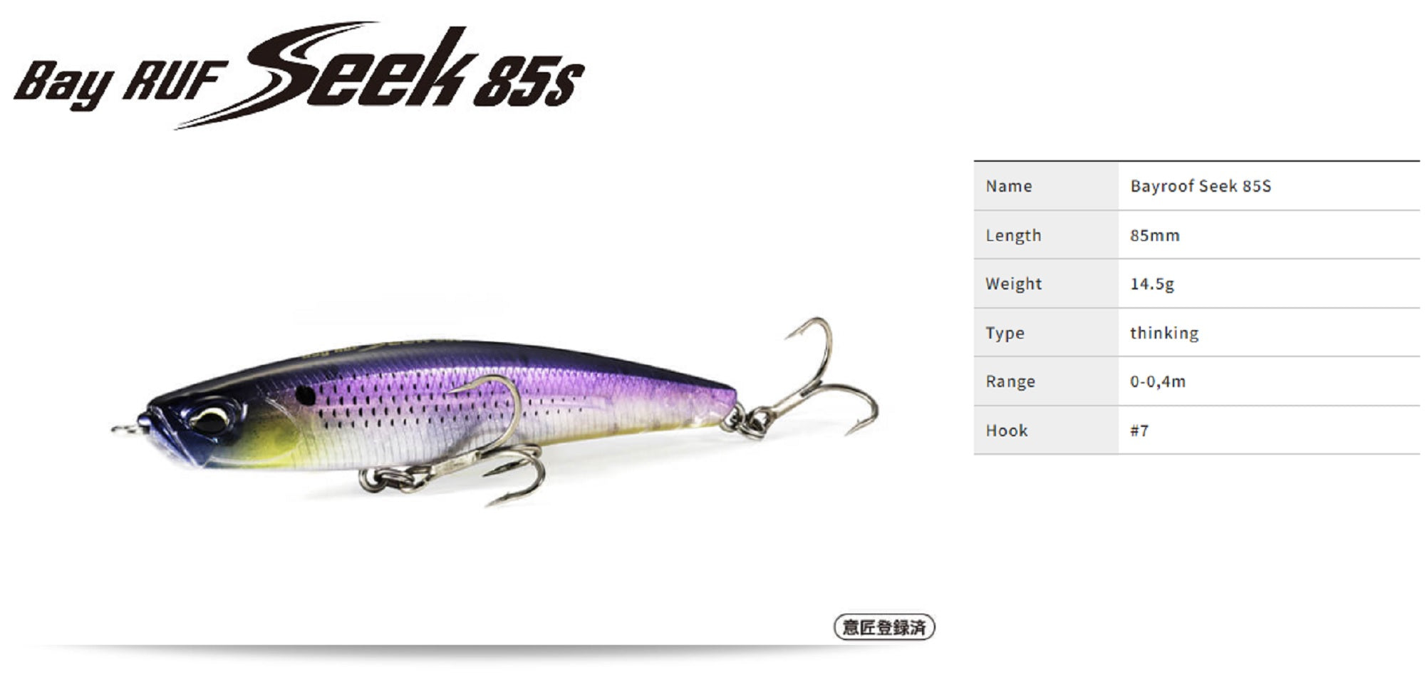 Duo Bay Ruf Seek 85S Sinking Lure CCC0676 (6198)