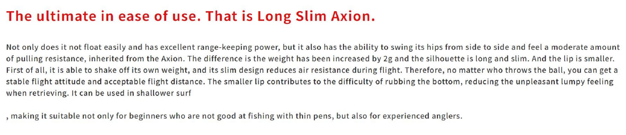 Duo Beach Walker 105 Axcion Slim Sinking Lure ACC0673 (8147)