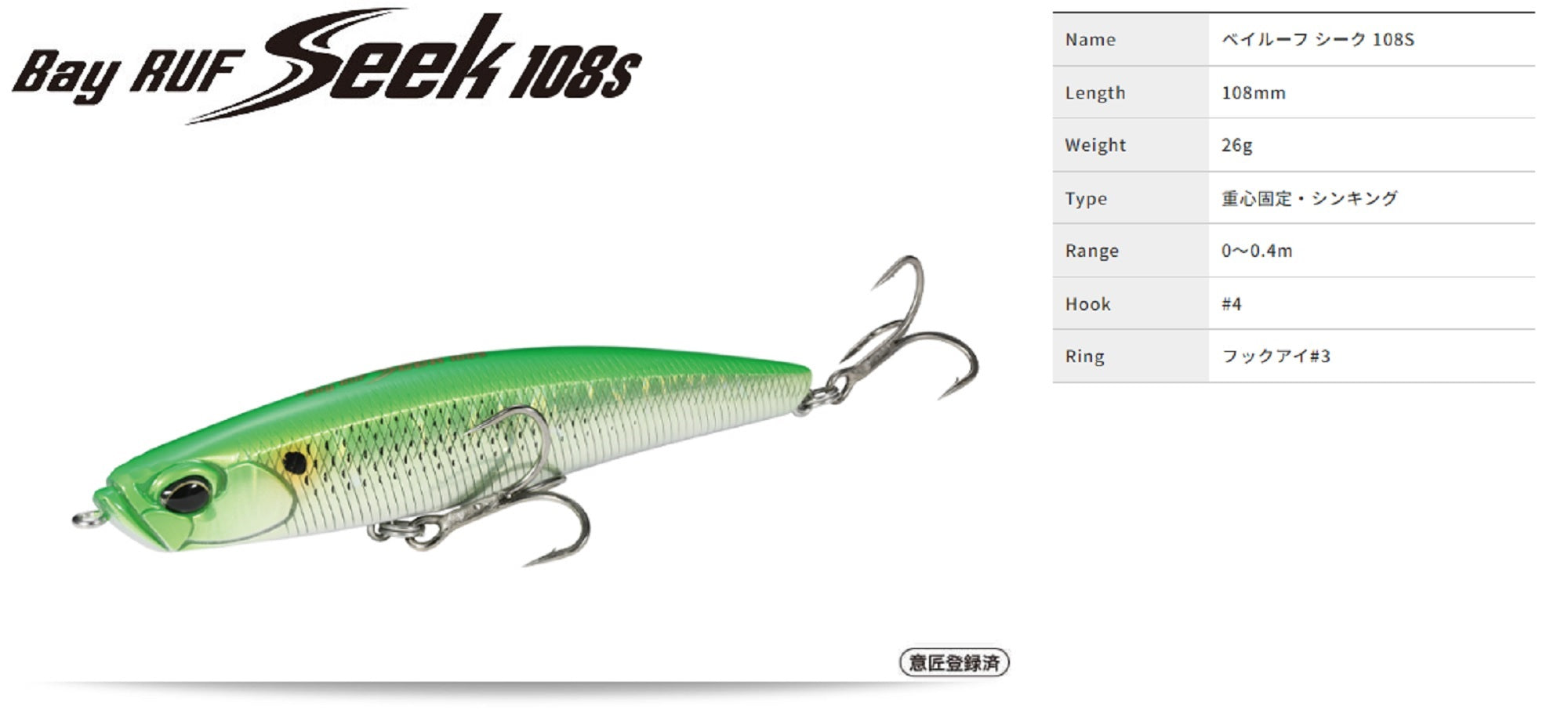 Duo Bay Ruf Seek 108S Sinking Lure CEA0674 (9113)